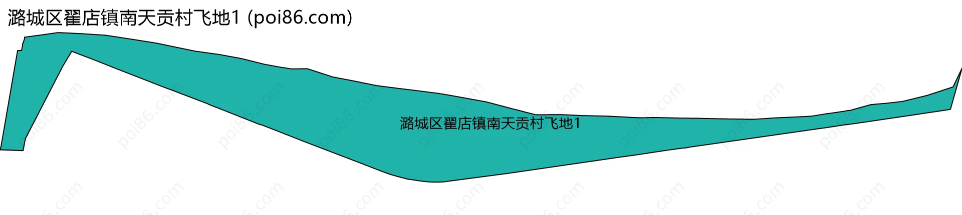 潞城区翟店镇南天贡村飞地1边界地图
