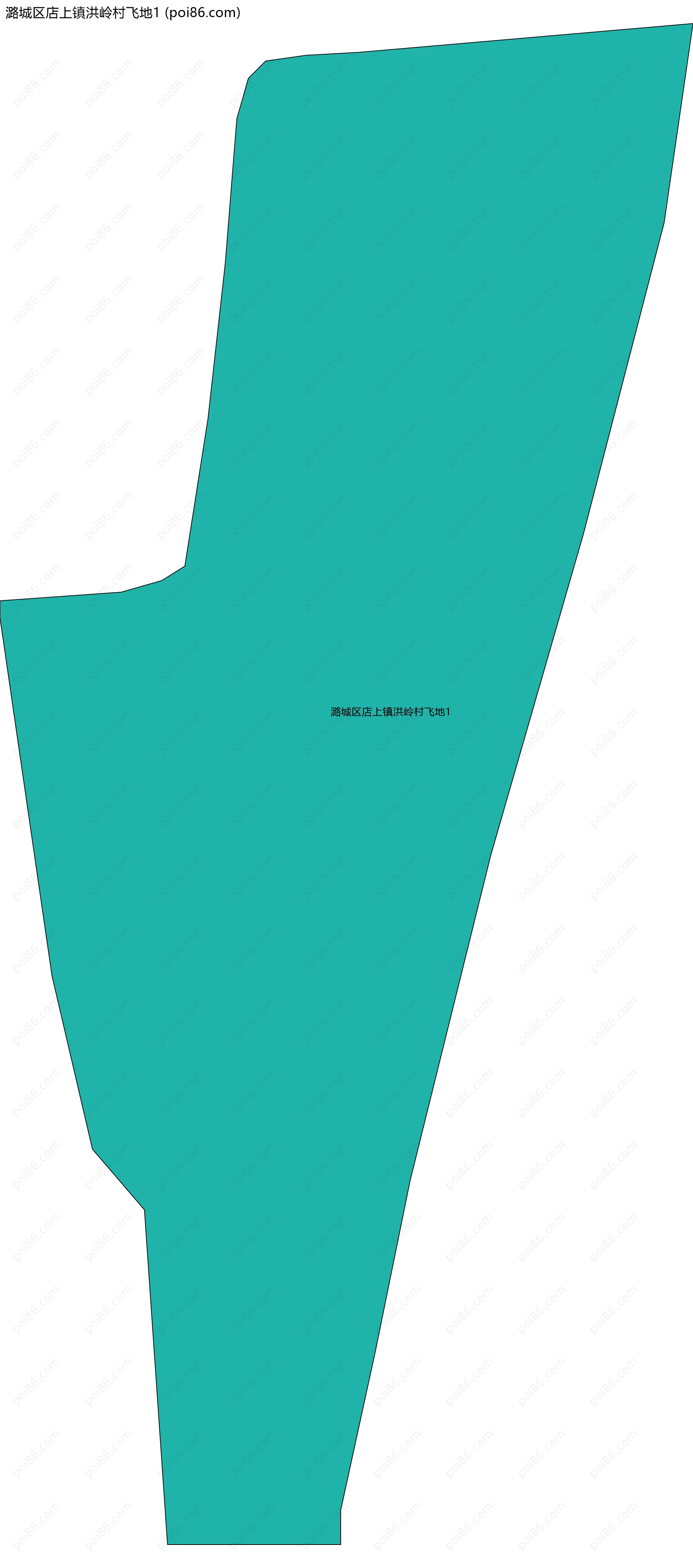 潞城区店上镇洪岭村飞地1边界地图