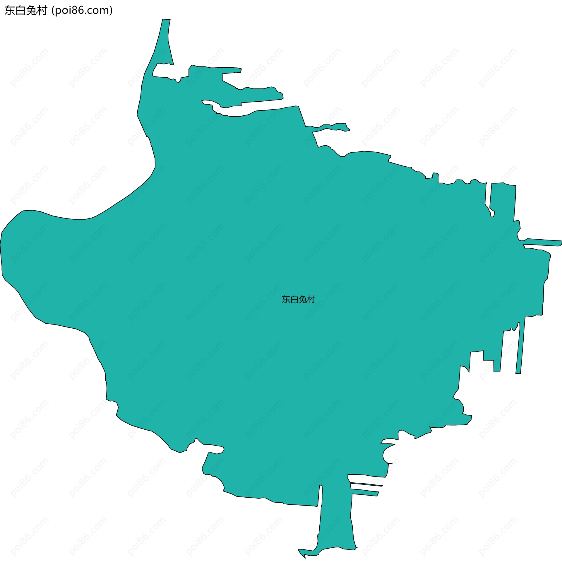 东白兔村边界地图