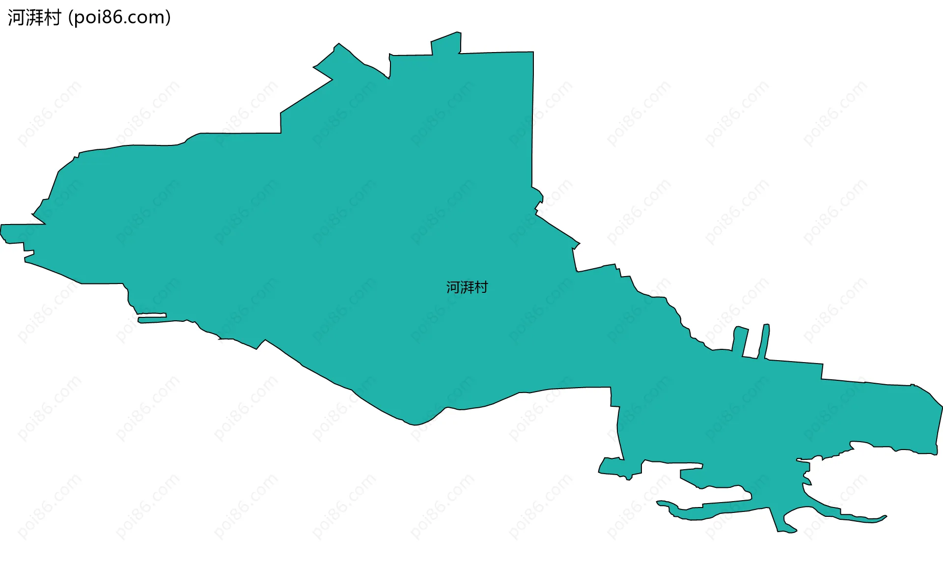 河湃村边界地图