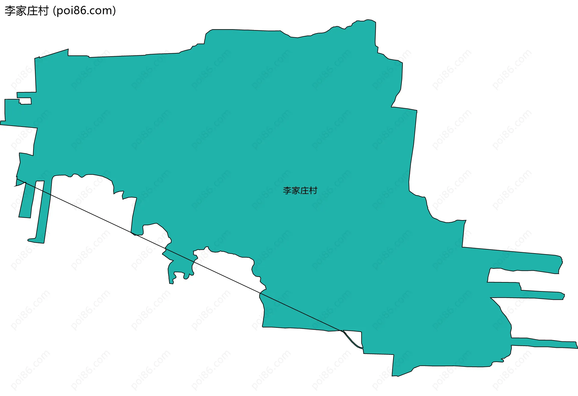 李家庄村边界地图