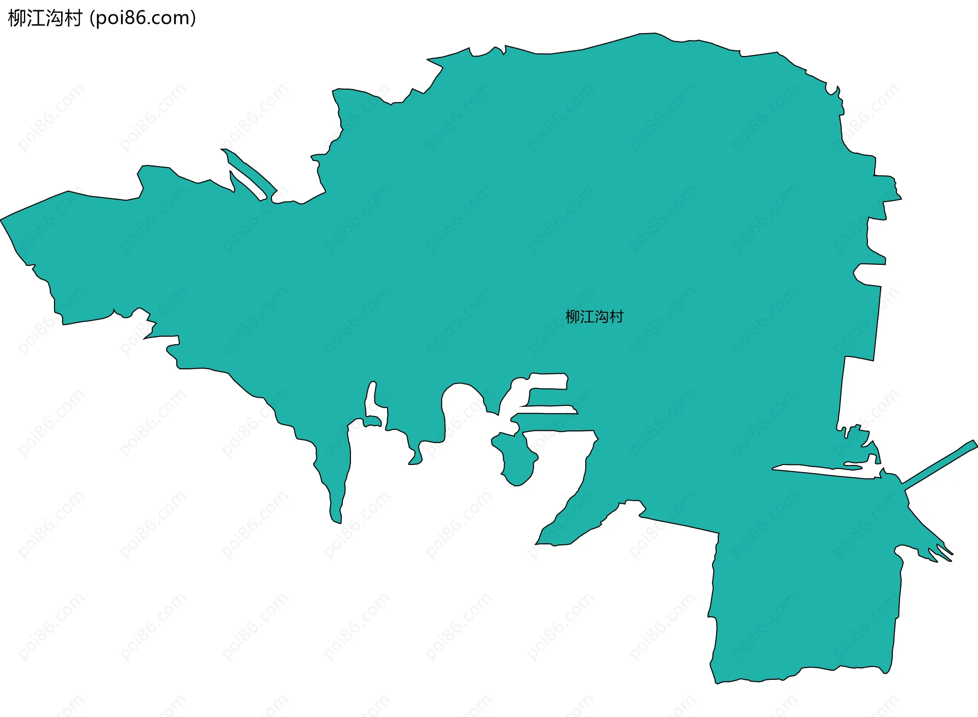 柳江沟村边界地图