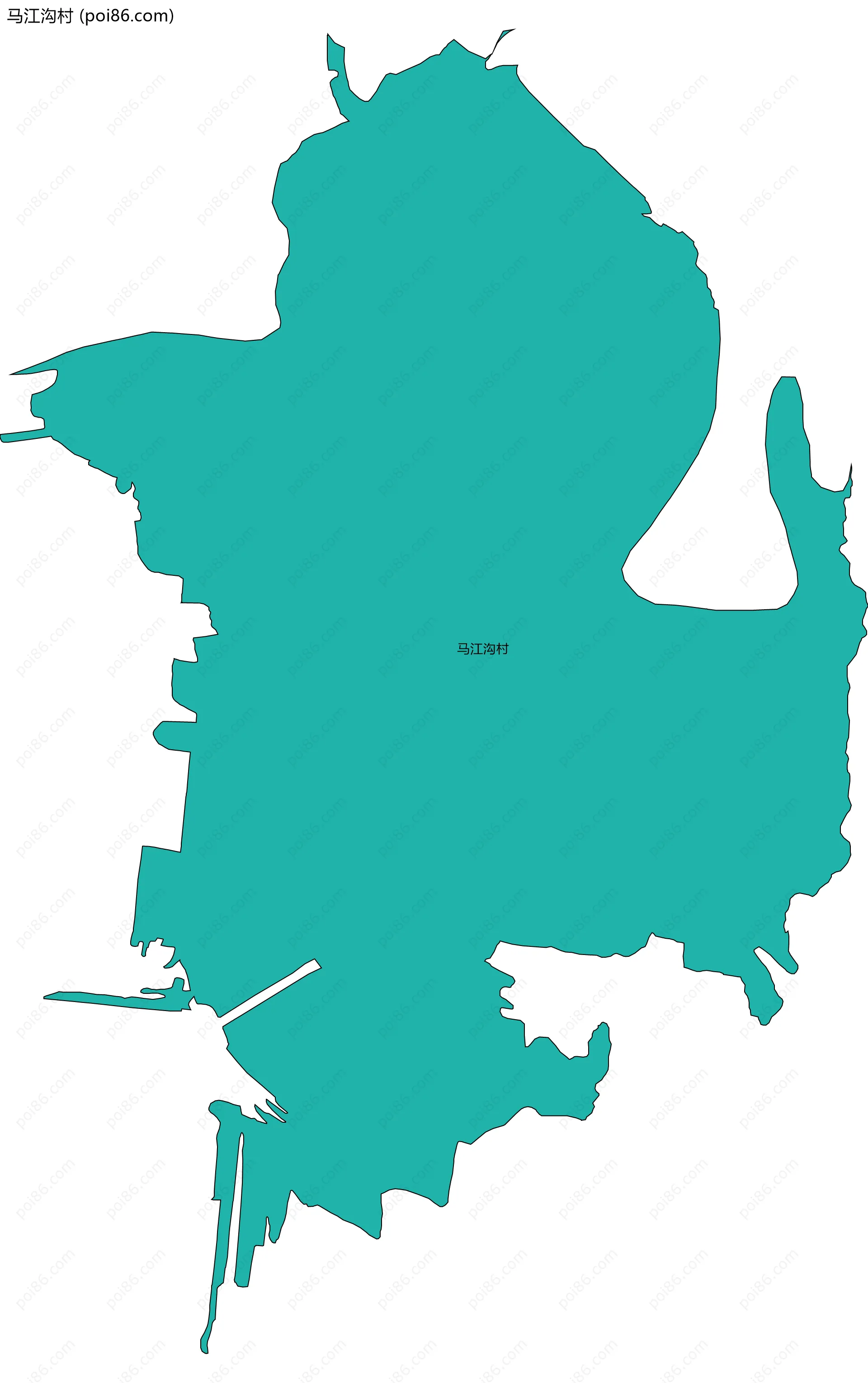 马江沟村边界地图