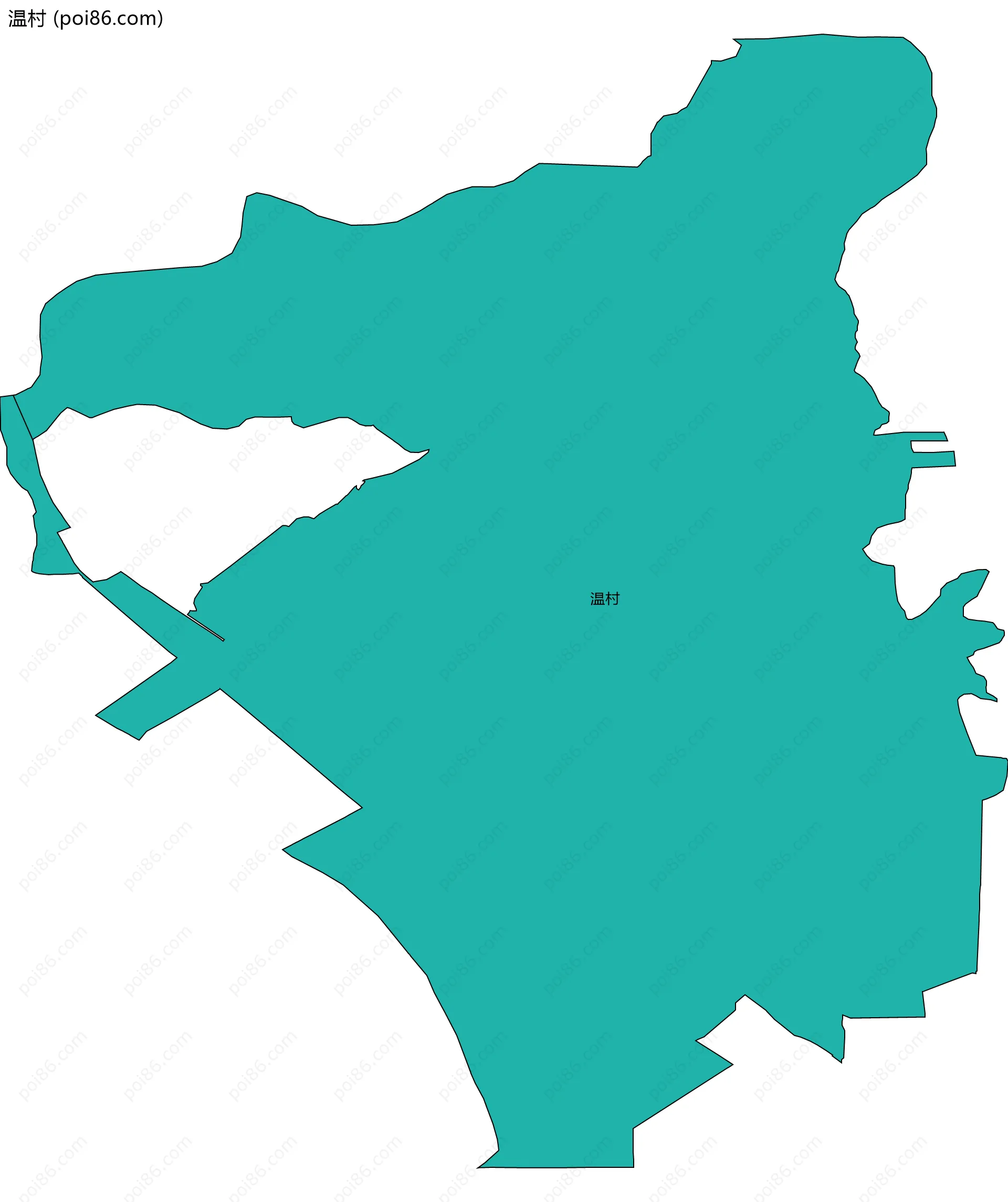 温村边界地图