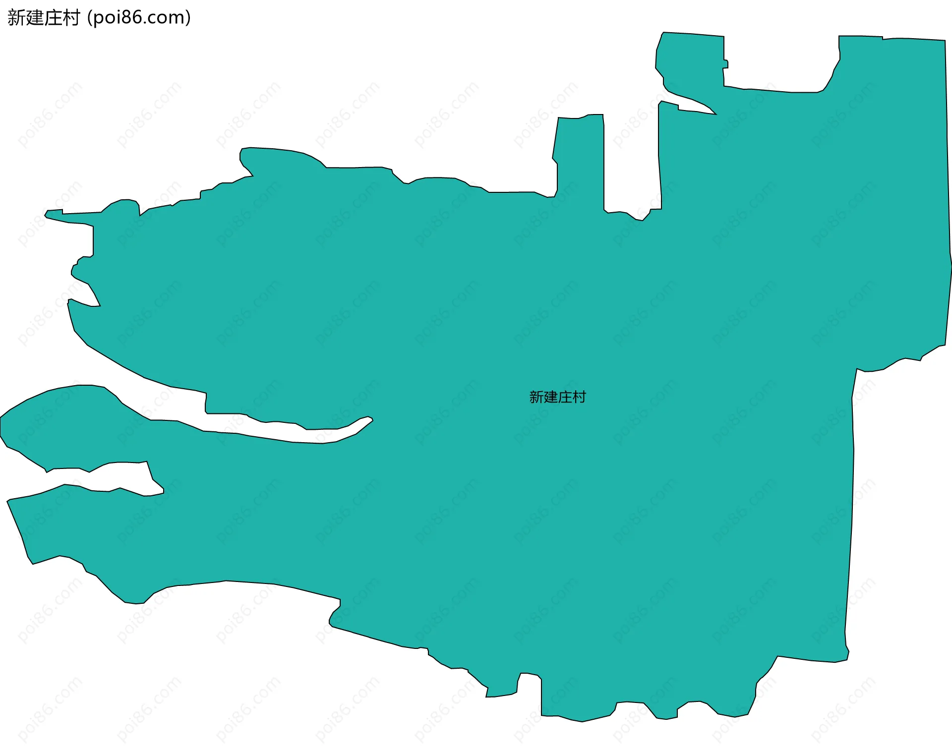 新建庄村边界地图