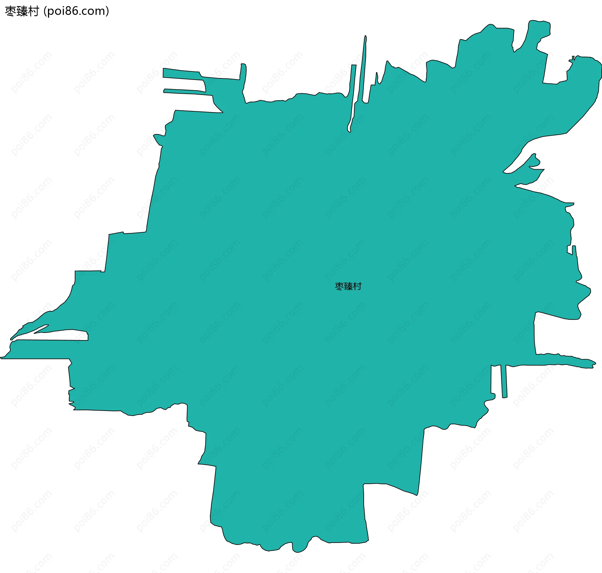 枣臻村边界地图