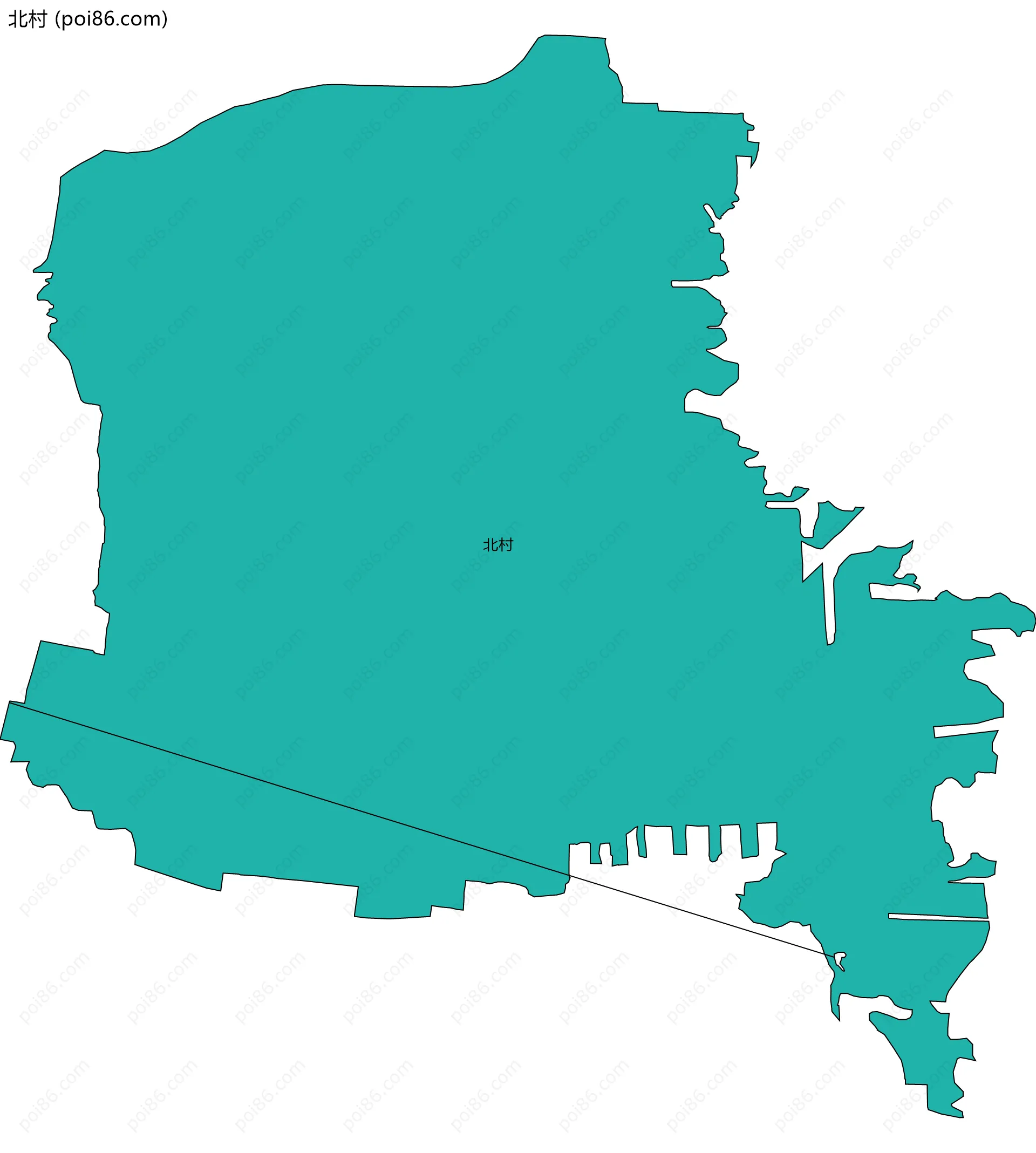北村边界地图