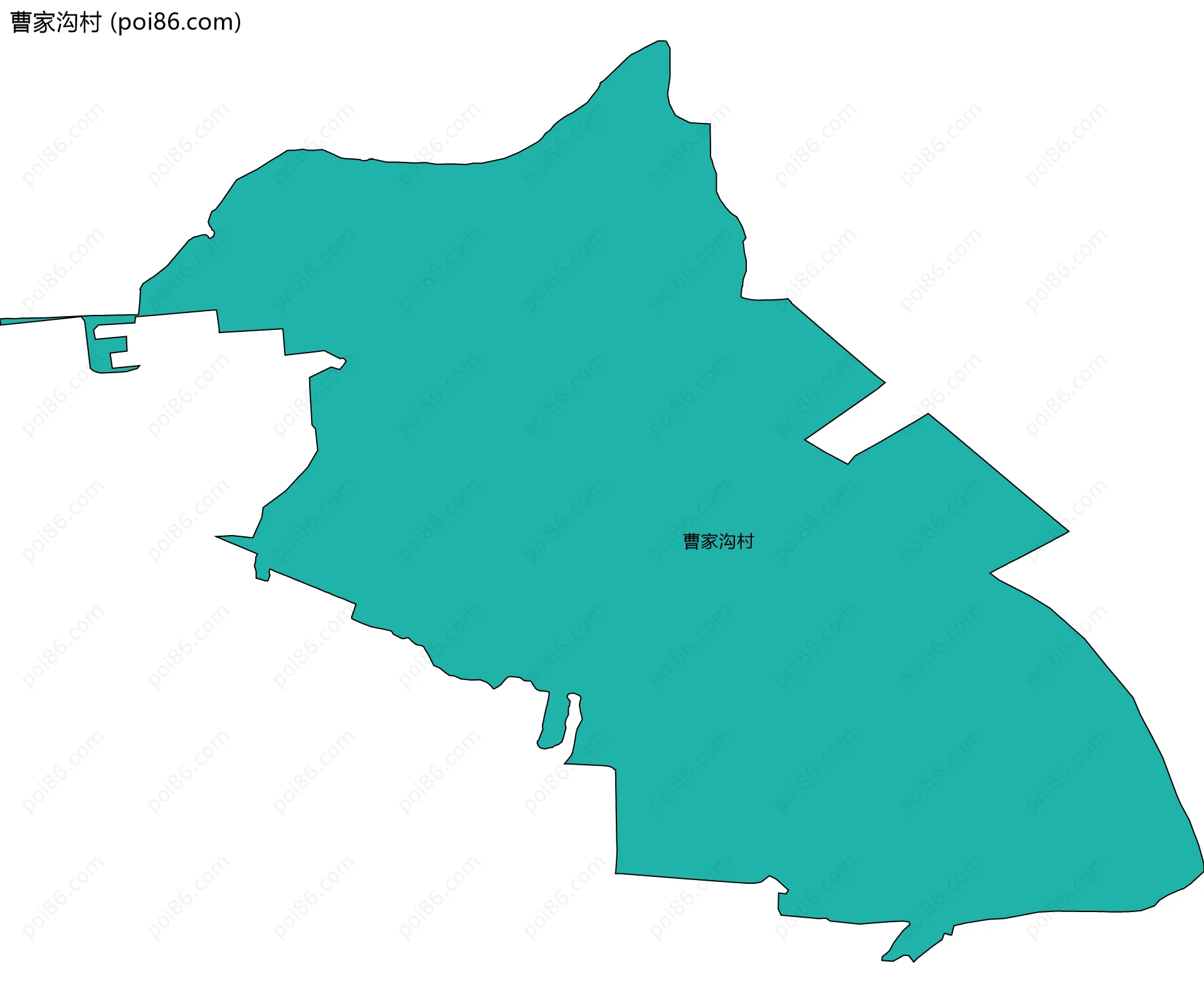 曹家沟村边界地图