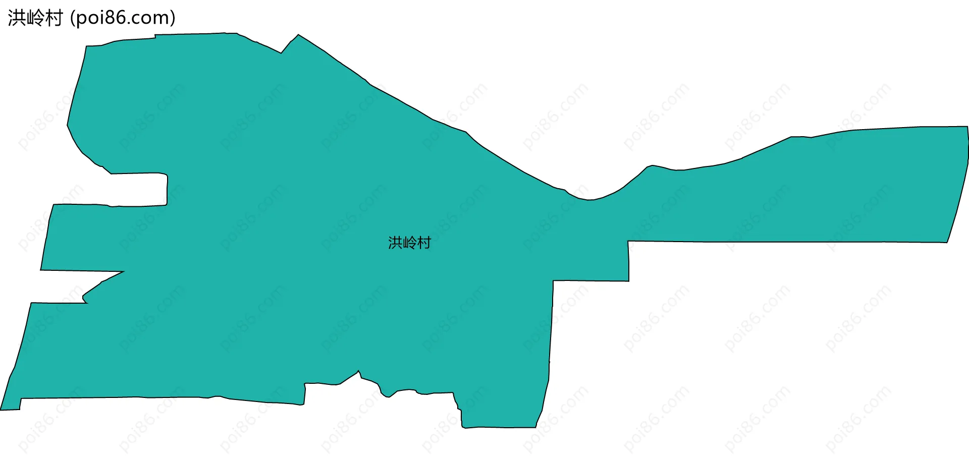 洪岭村边界地图