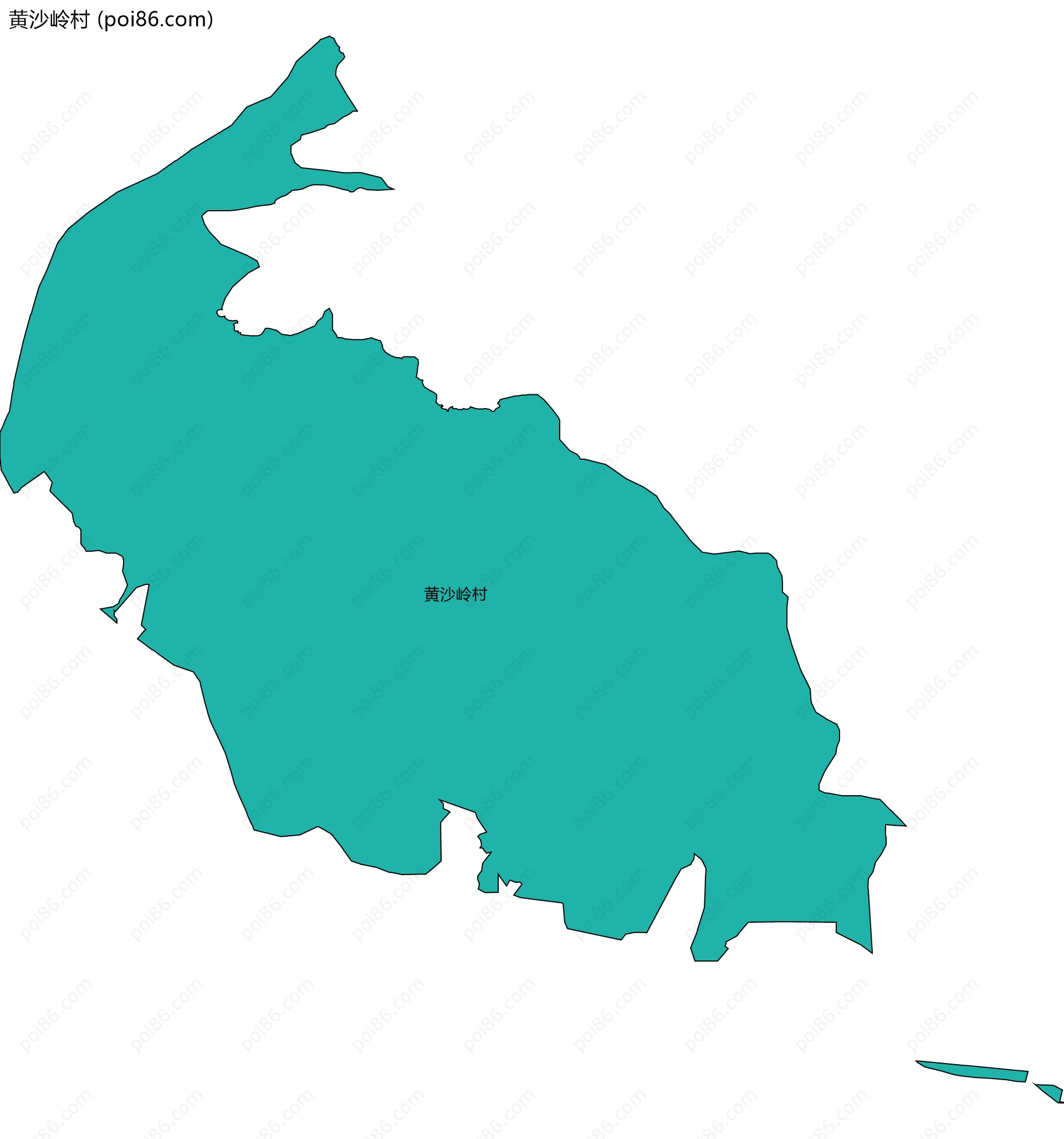 黄沙岭村边界地图