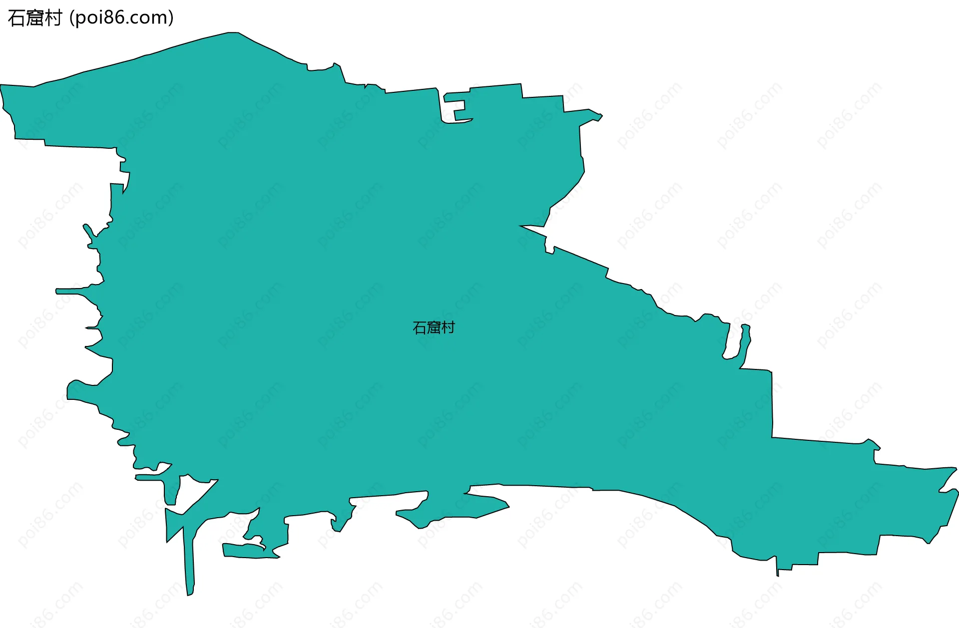 石窟村边界地图