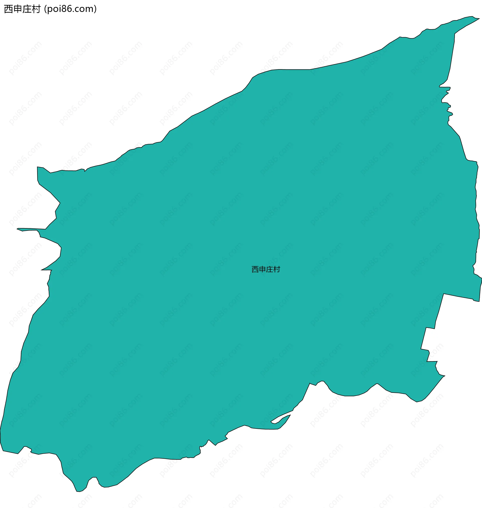 西申庄村边界地图