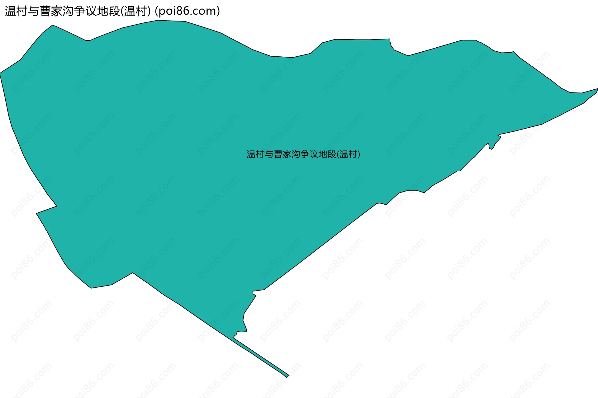 温村与曹家沟争议地段(温村)边界地图