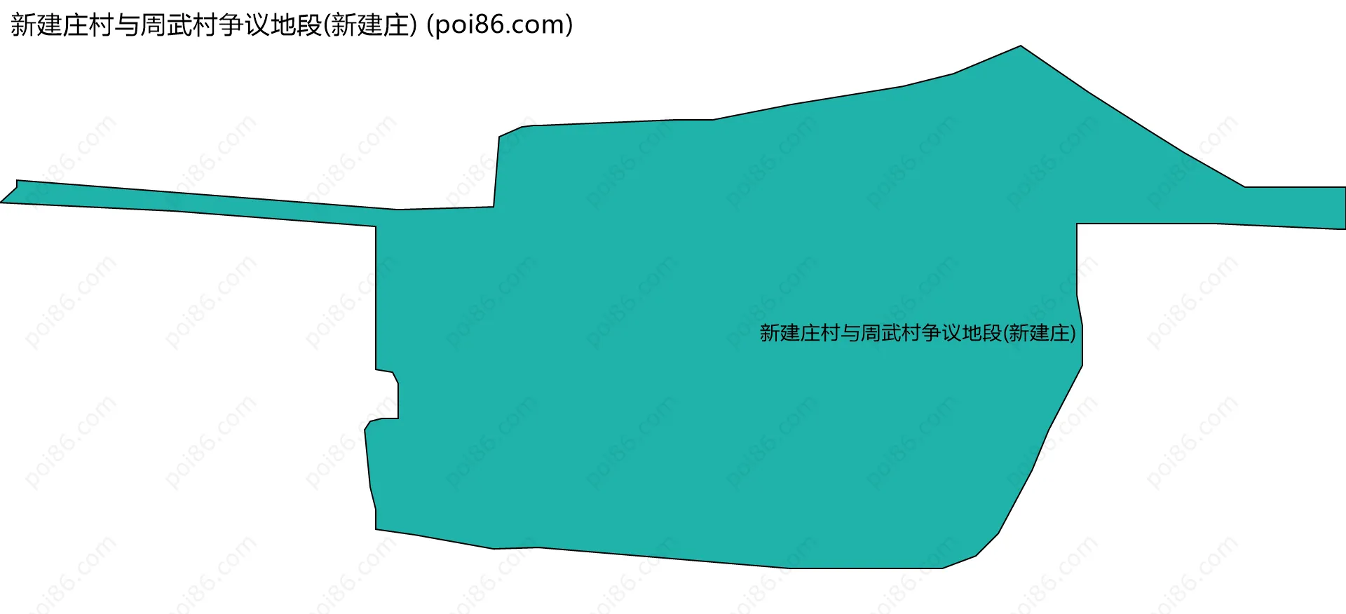新建庄村与周武村争议地段(新建庄)边界地图