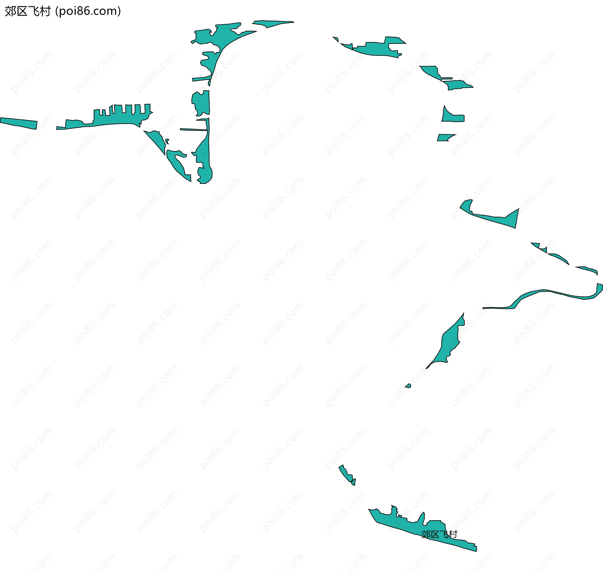 郊区飞村边界地图