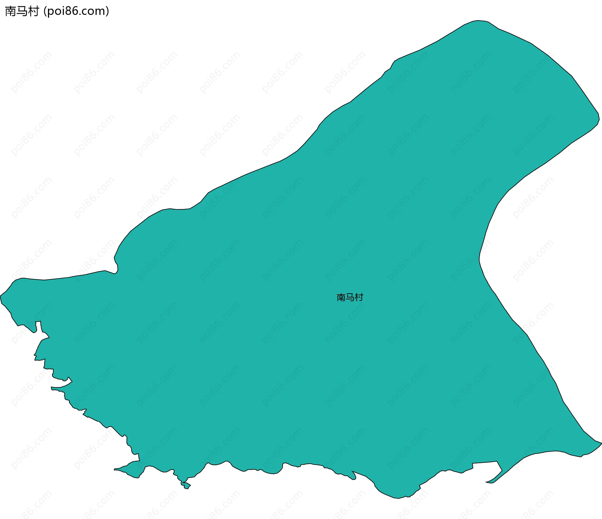 南马村边界地图