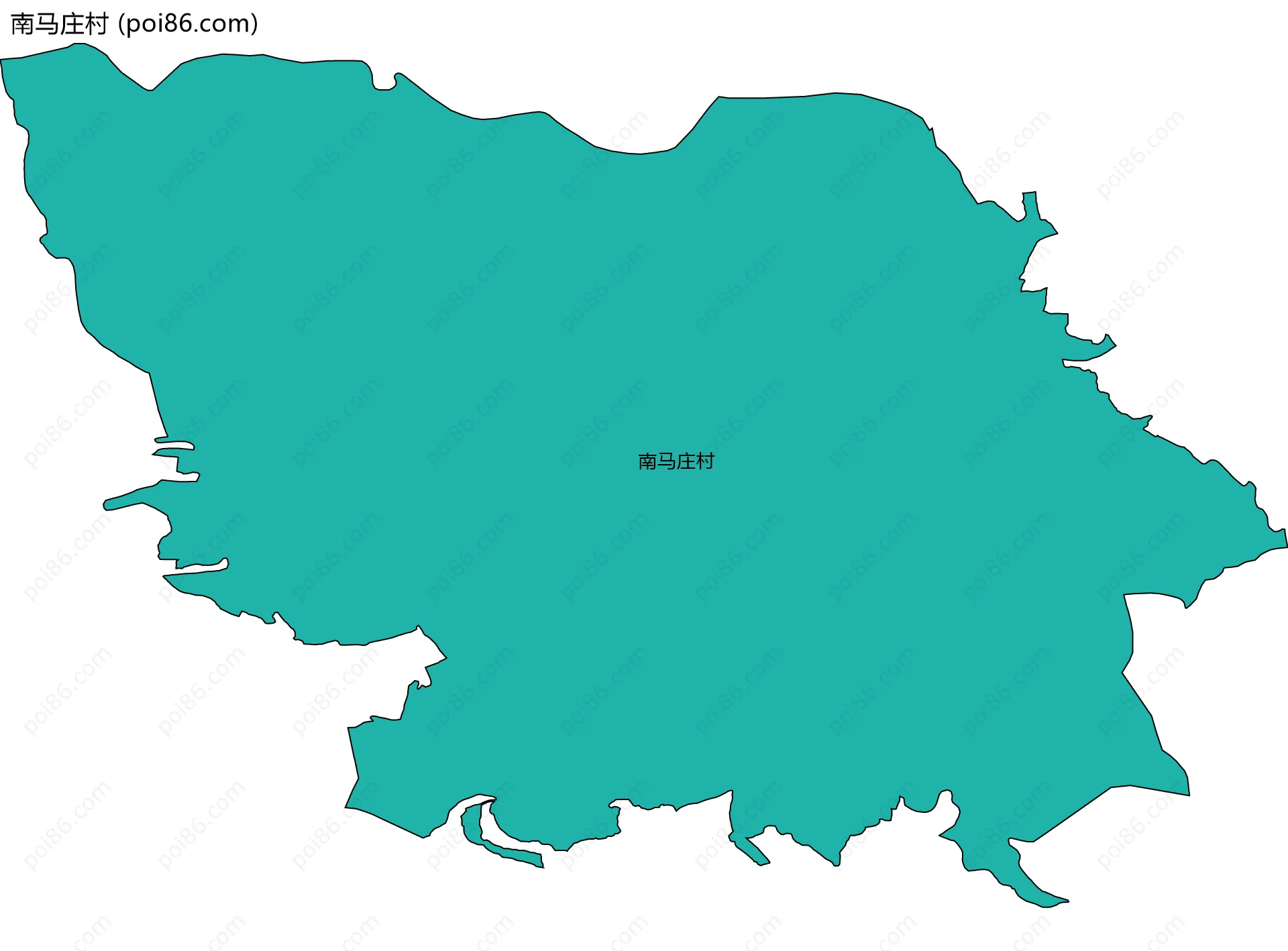 南马庄村边界地图