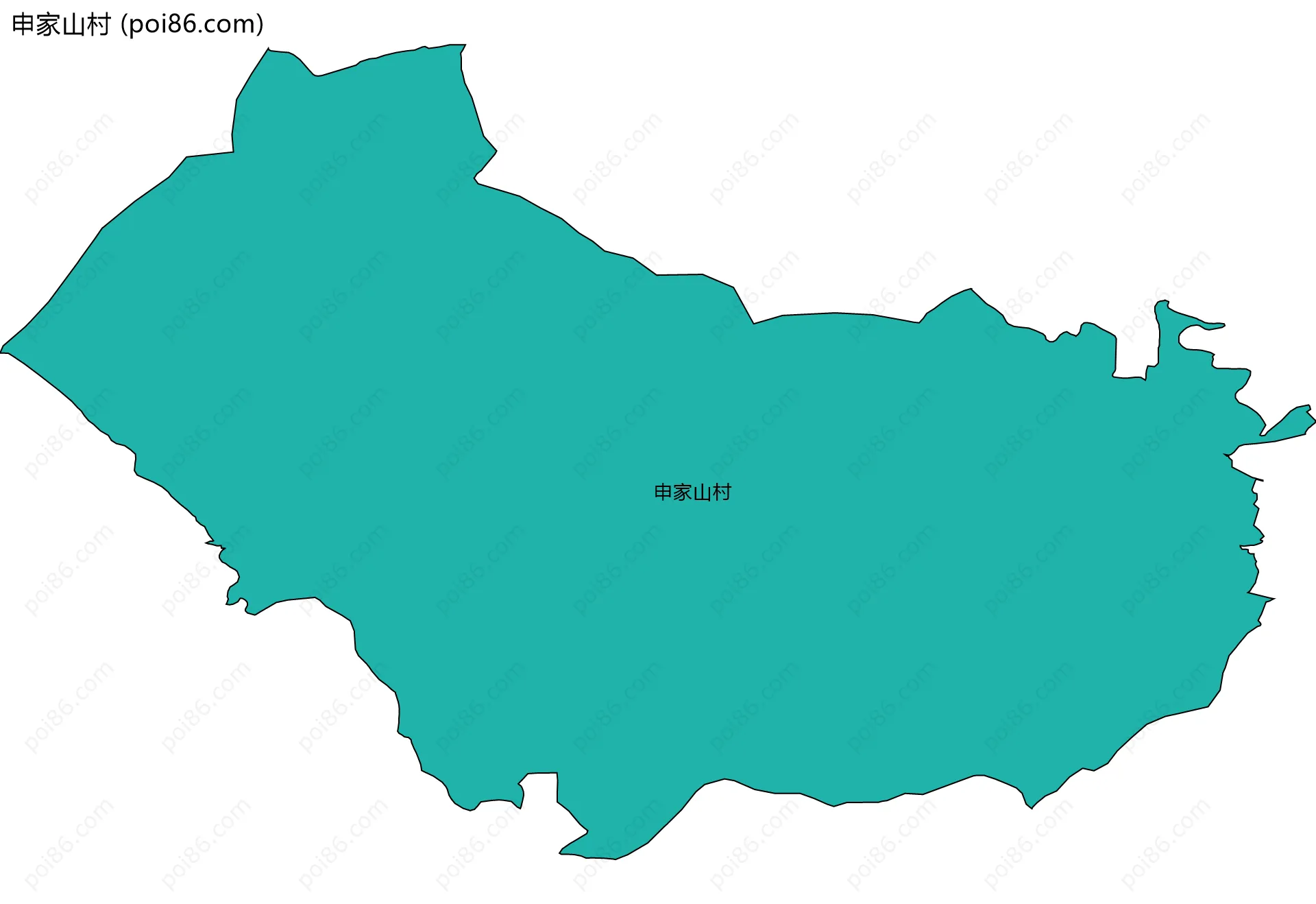 申家山村边界地图