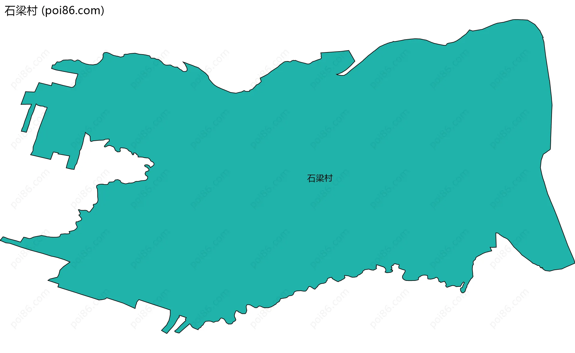 石梁村边界地图