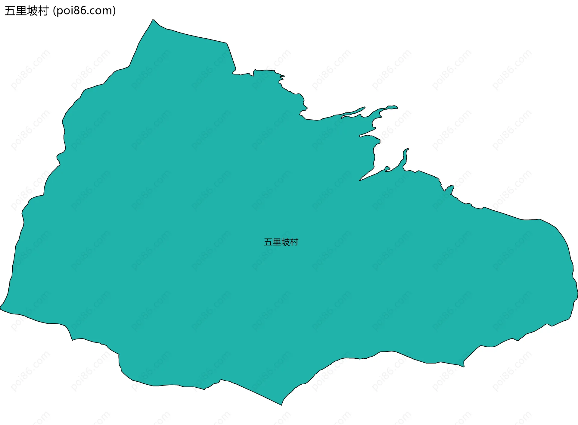 五里坡村边界地图