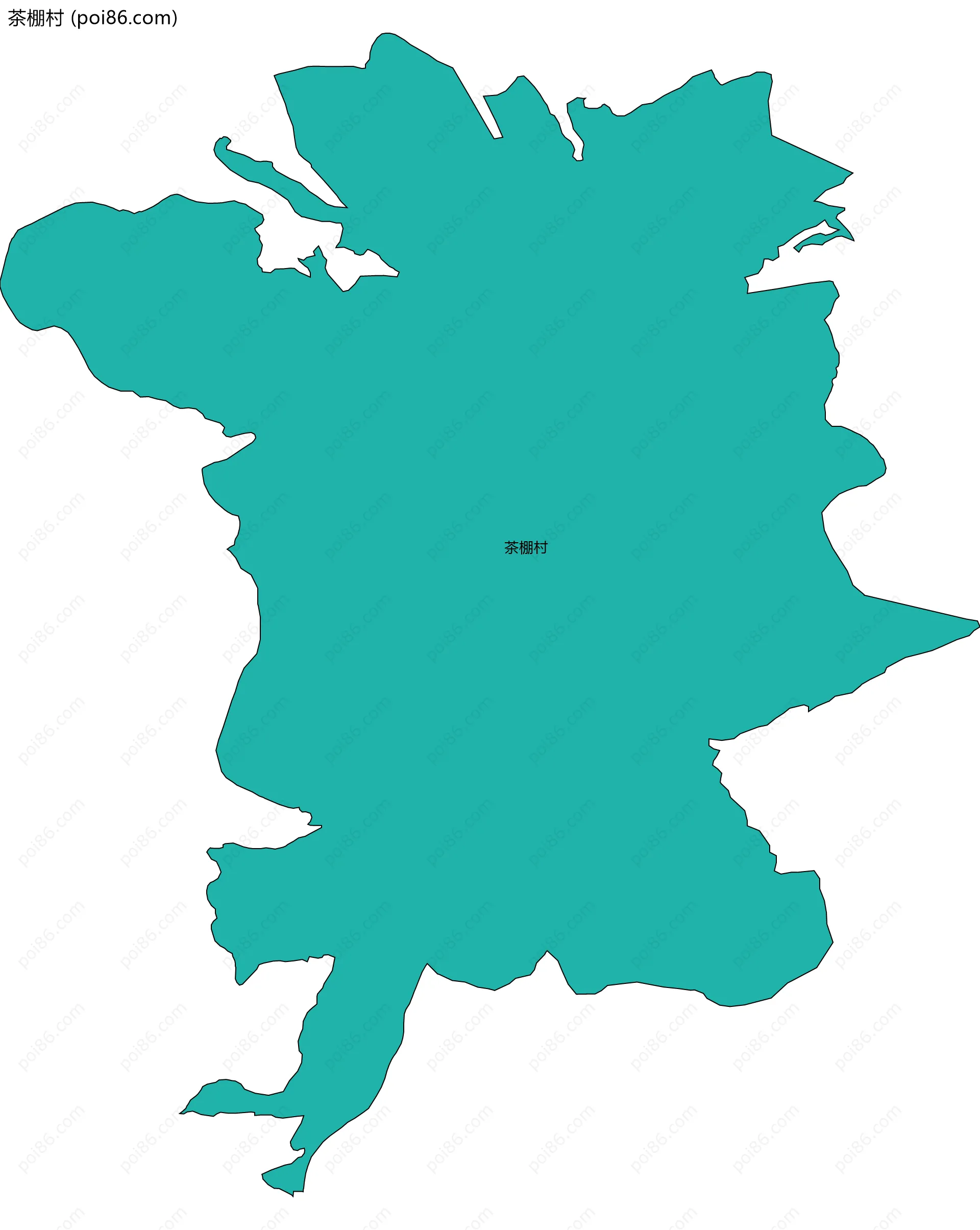 茶棚村边界地图