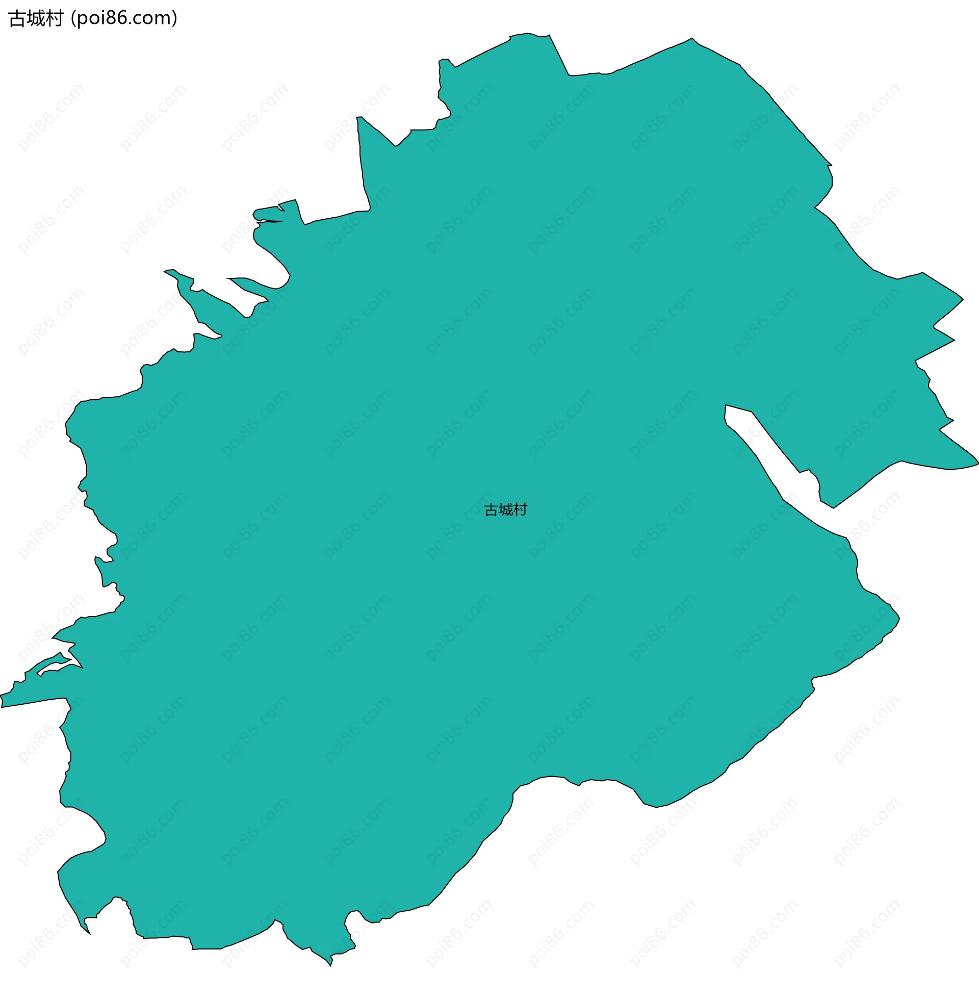 古城村边界地图