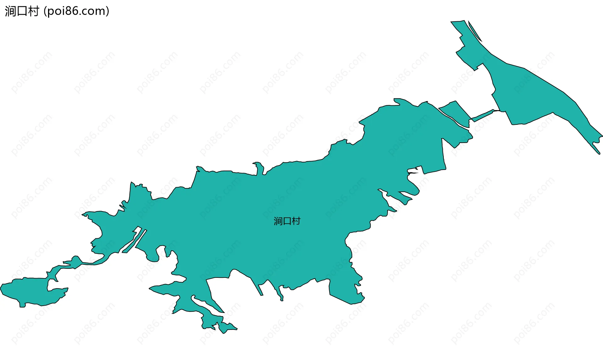 涧口村边界地图