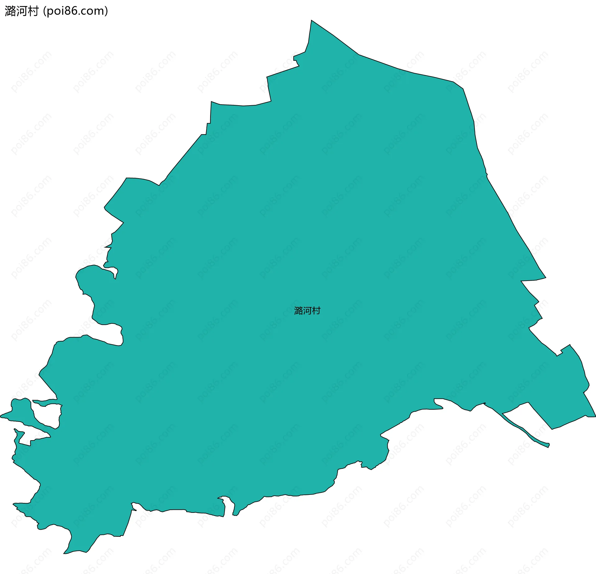 潞河村边界地图