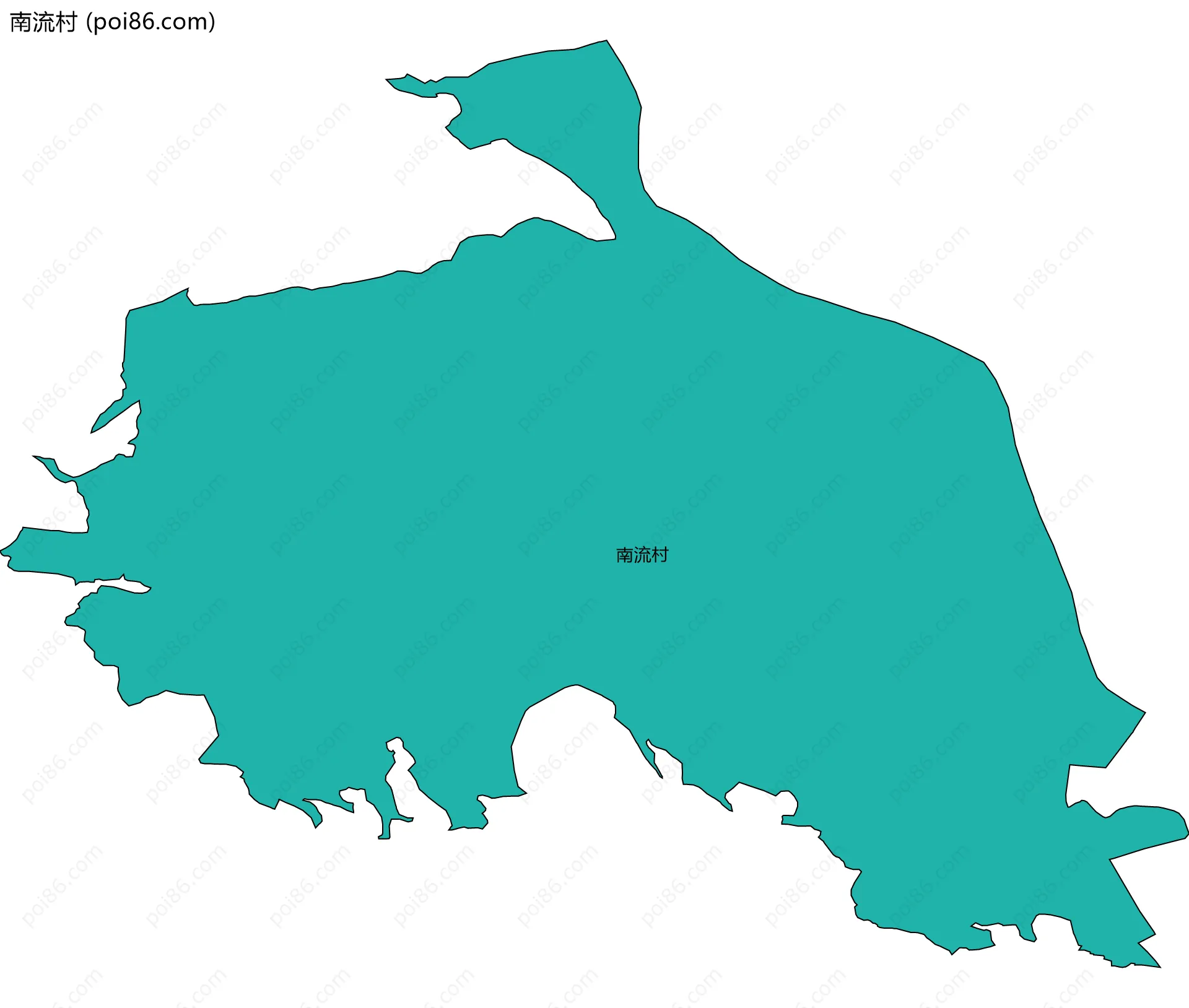 南流村边界地图