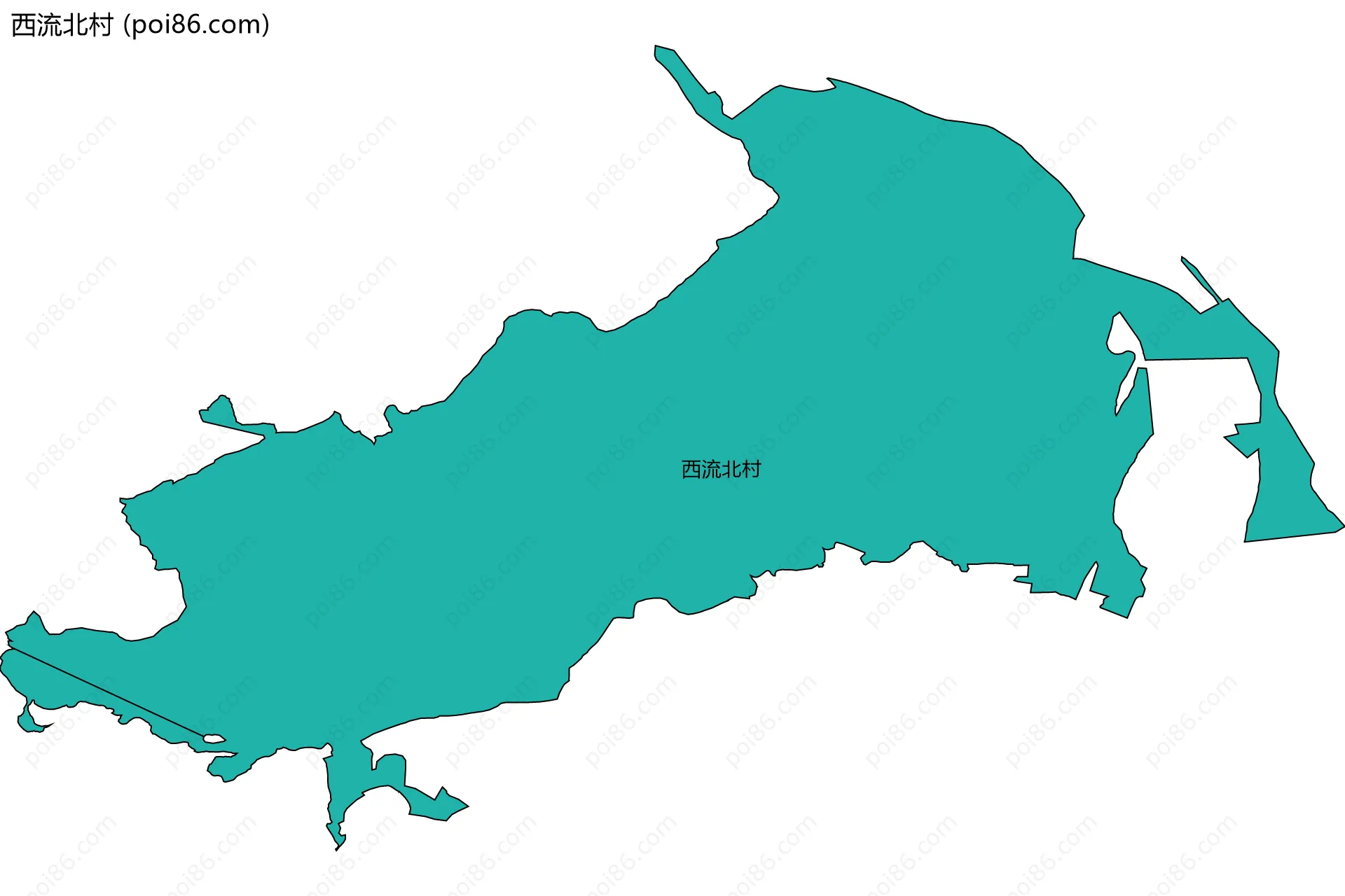 西流北村边界地图