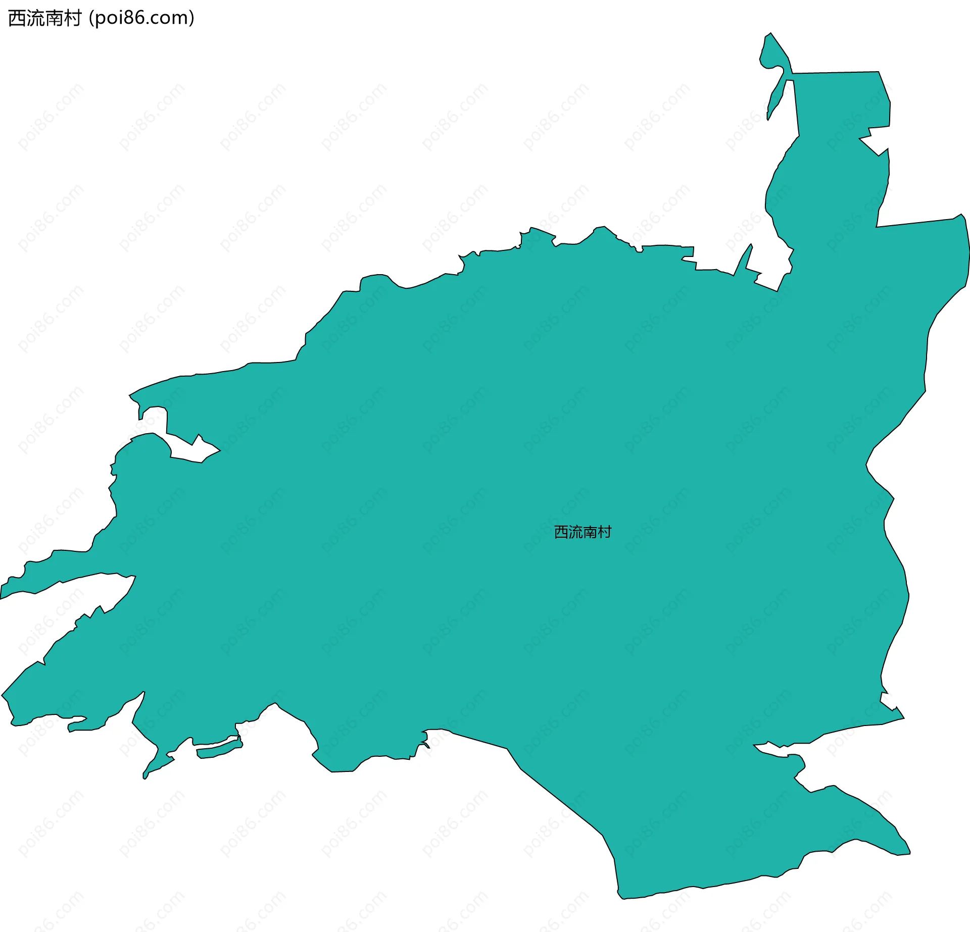 西流南村边界地图
