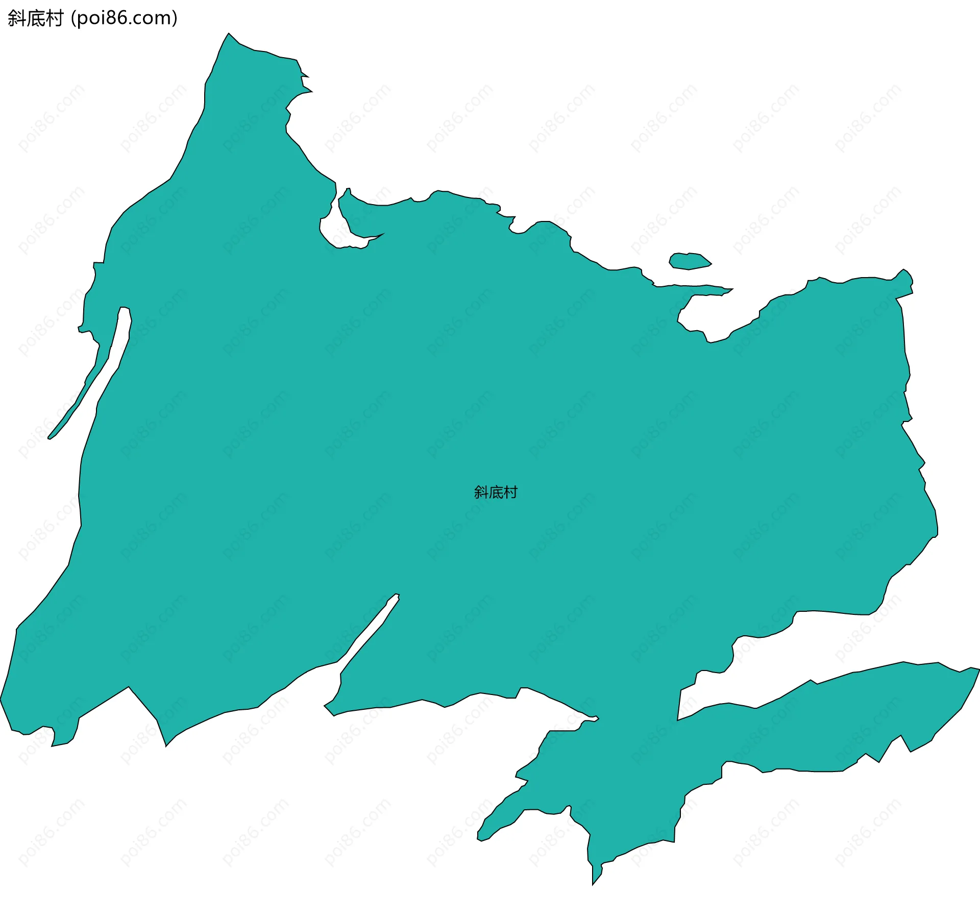 斜底村边界地图