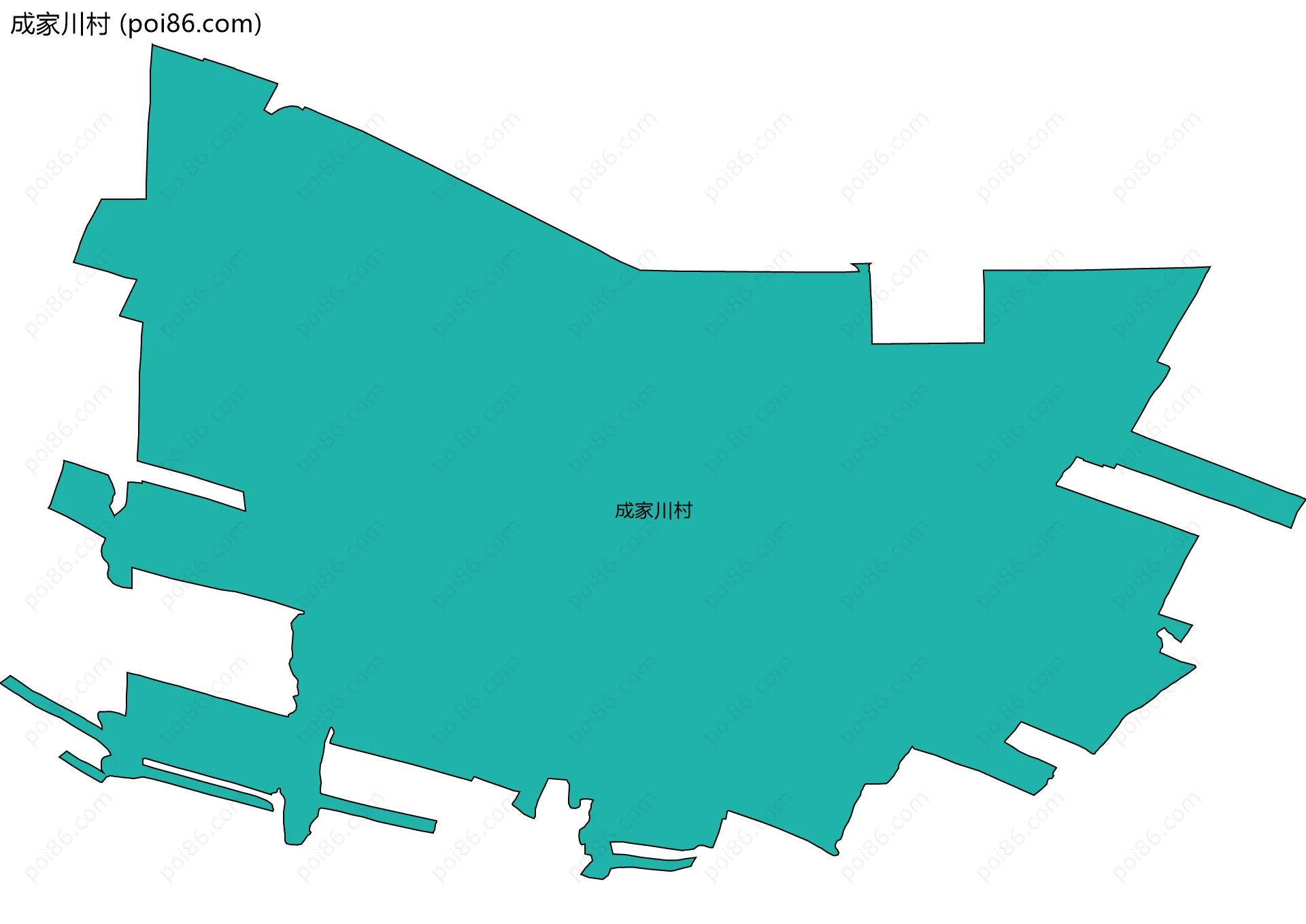 成家川村边界地图