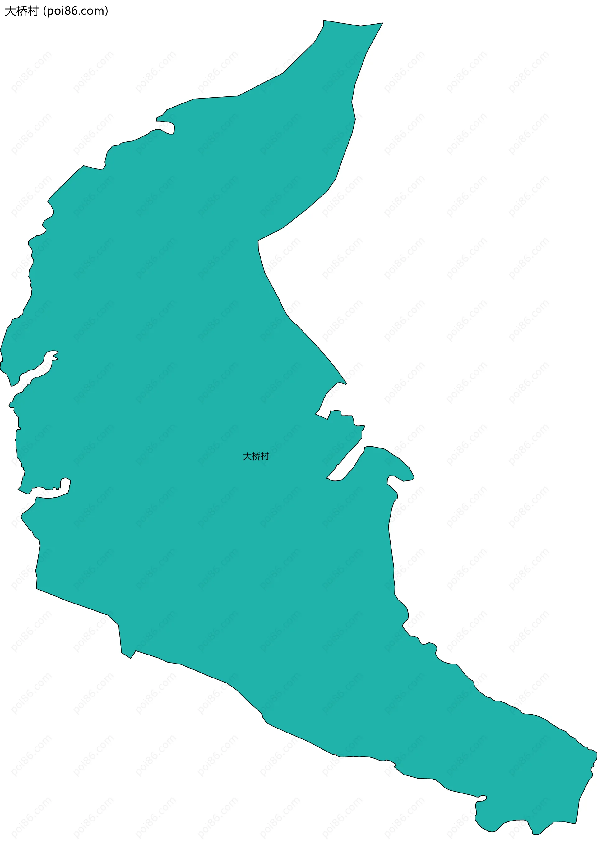 大桥村边界地图