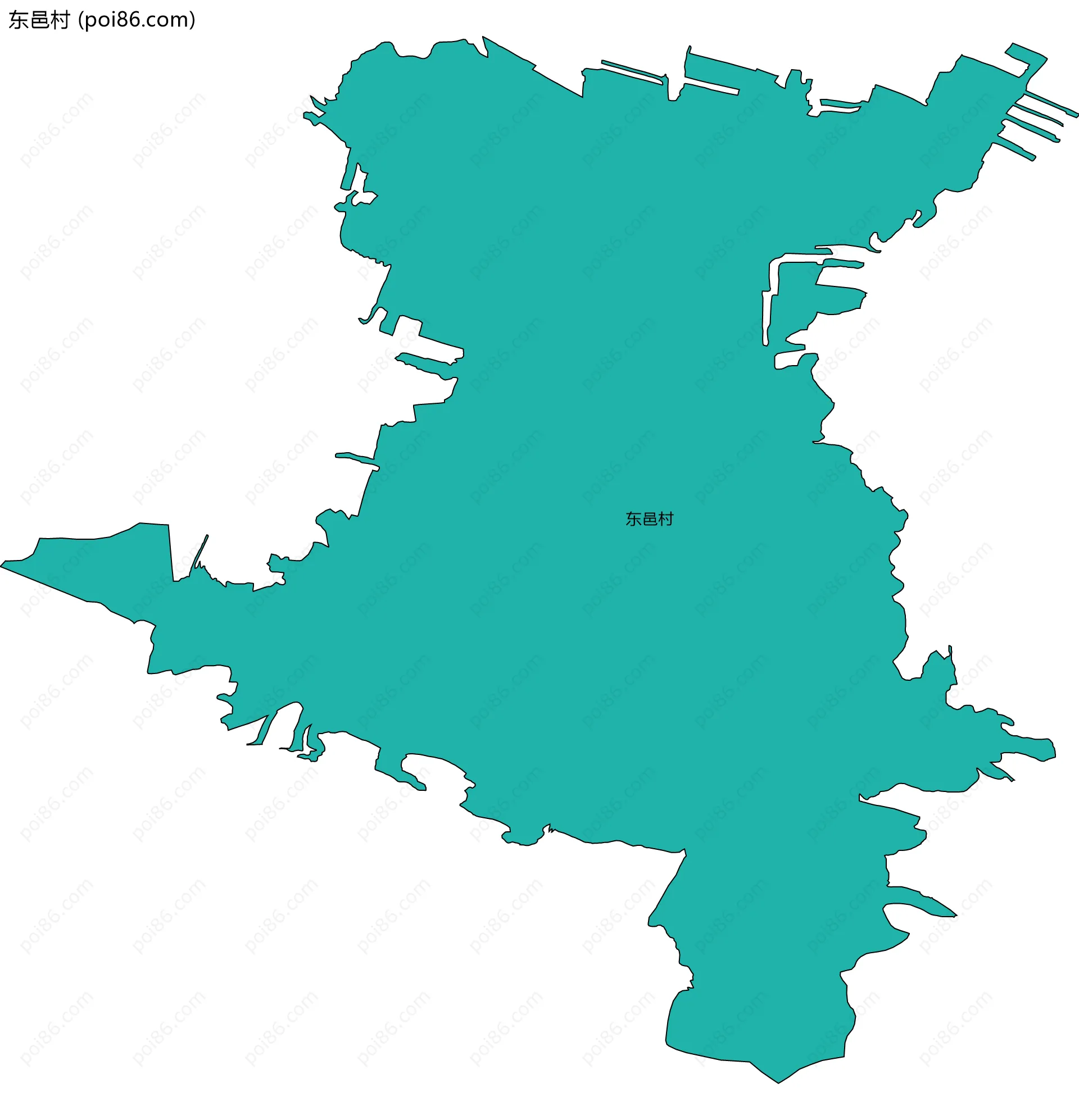 东邑村边界地图