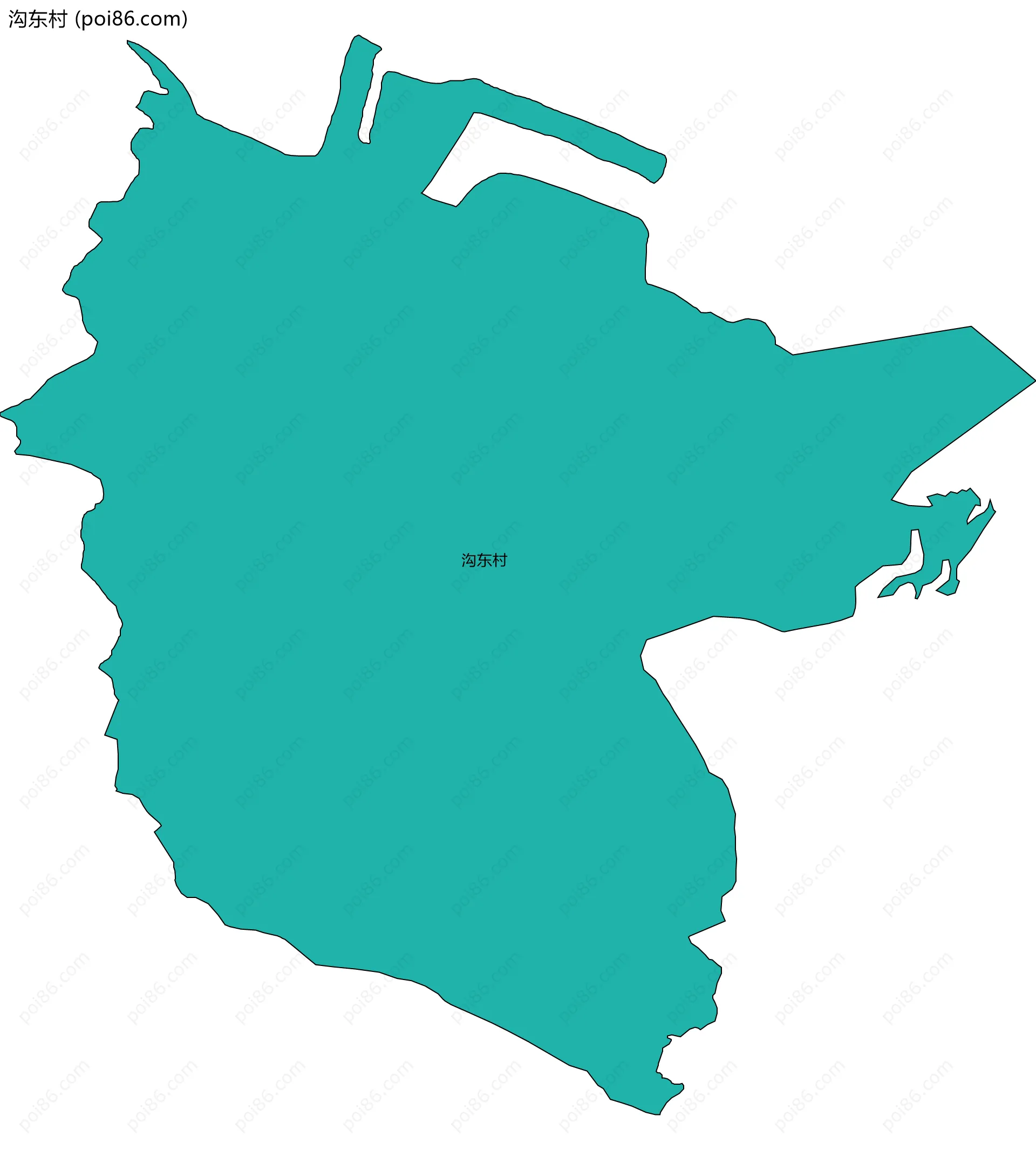 沟东村边界地图