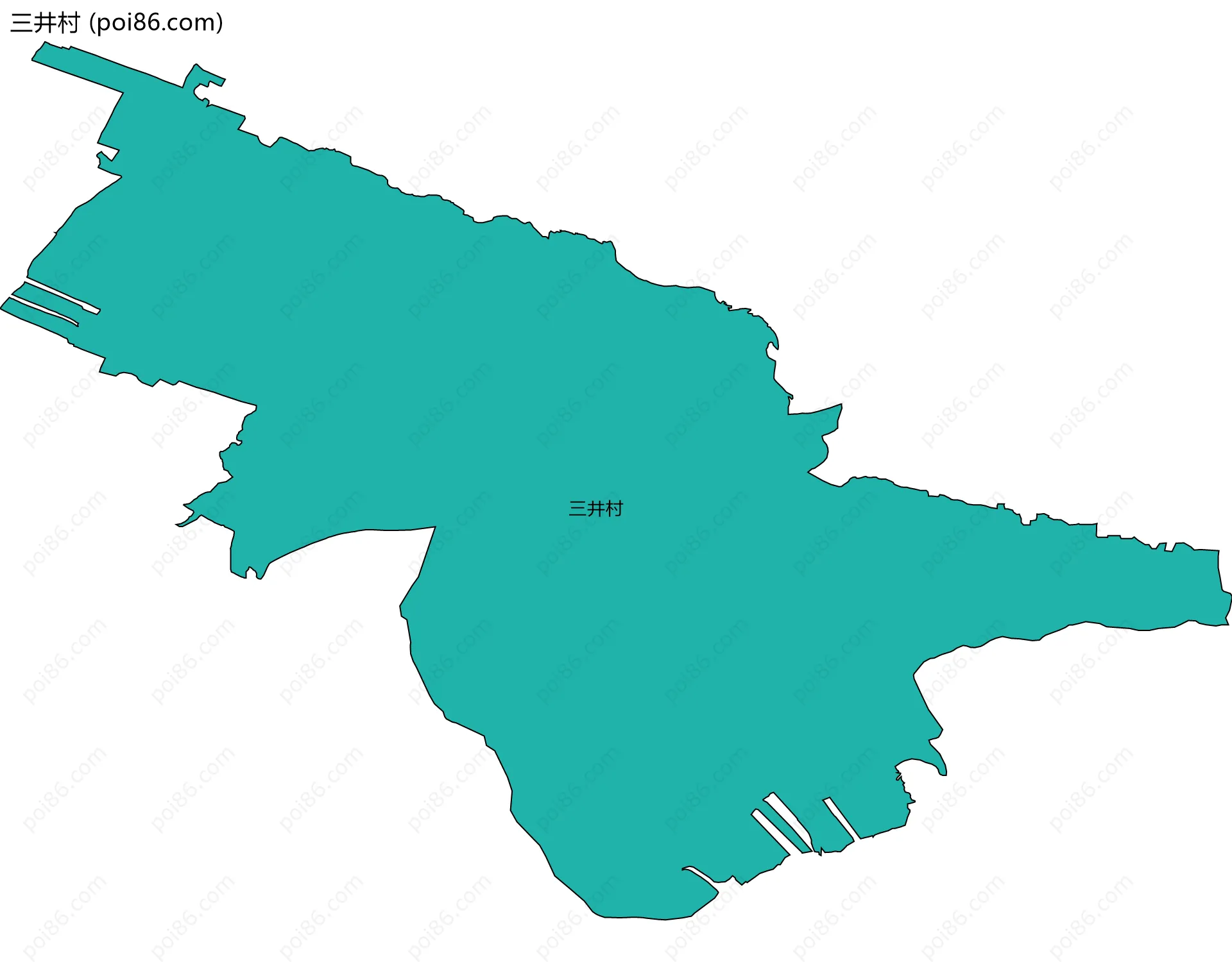 三井村边界地图
