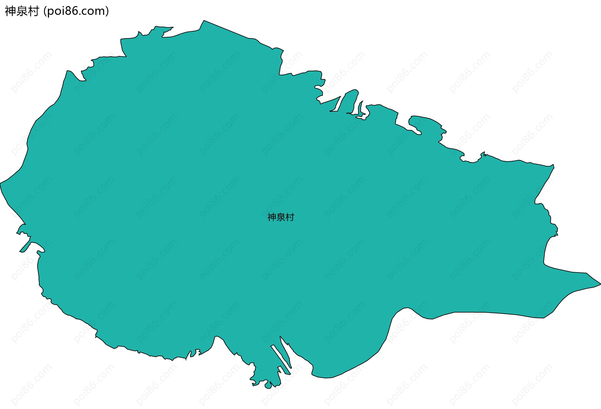 神泉村边界地图