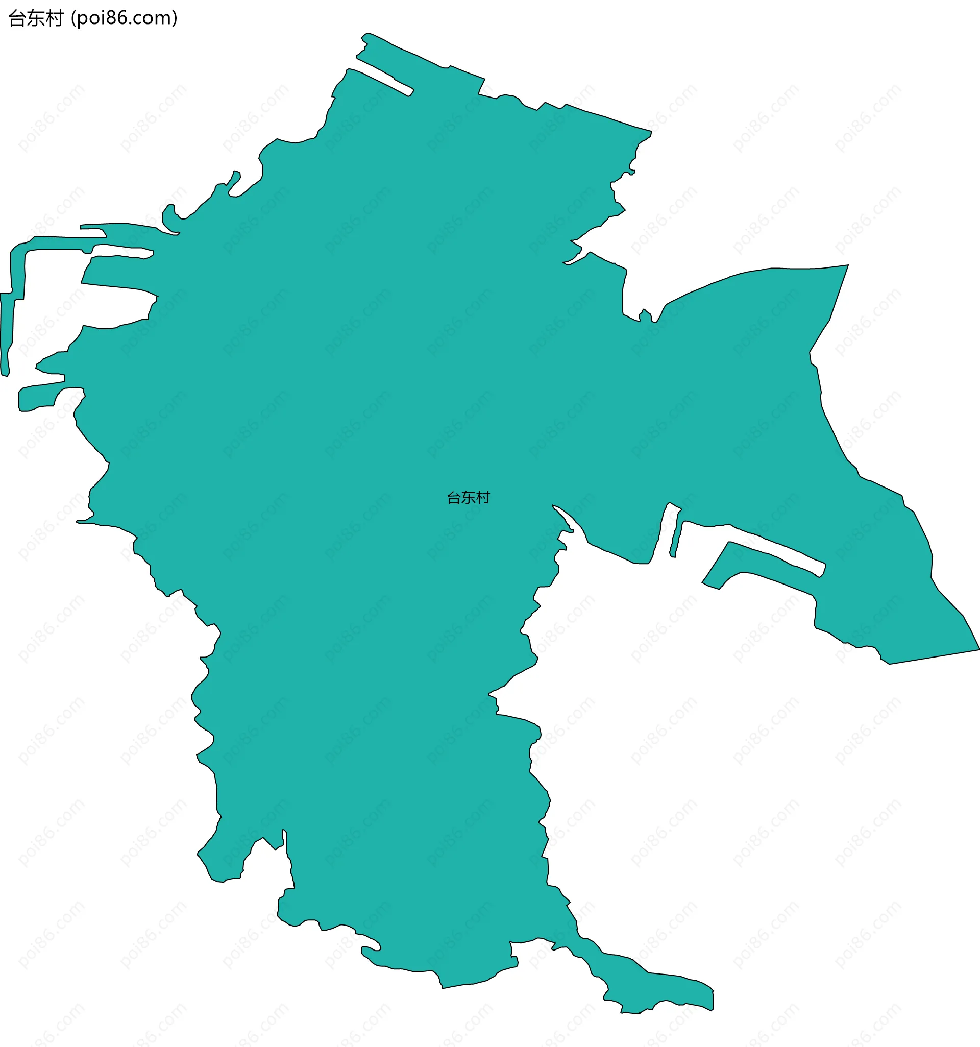 台东村边界地图