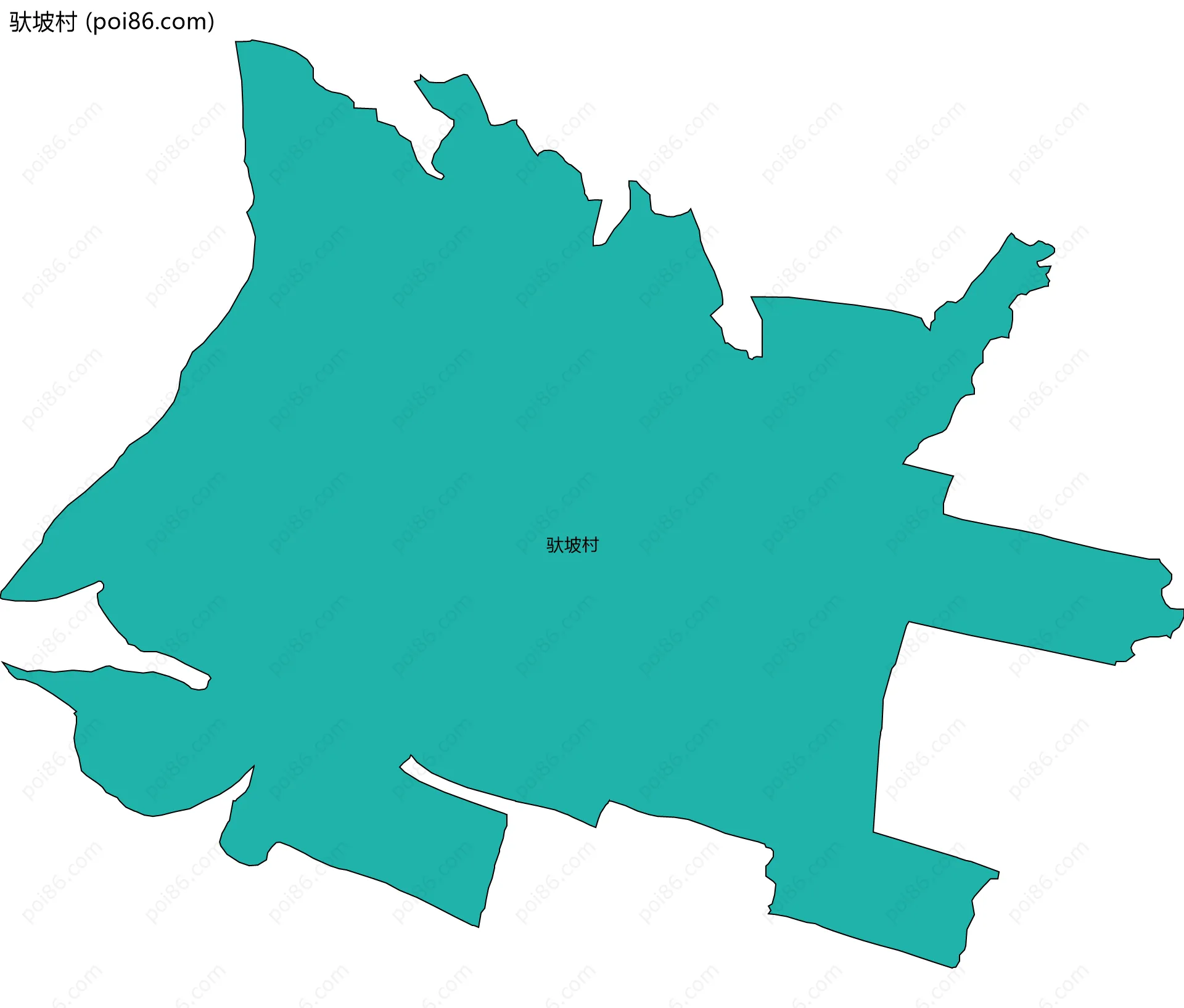 驮坡村边界地图