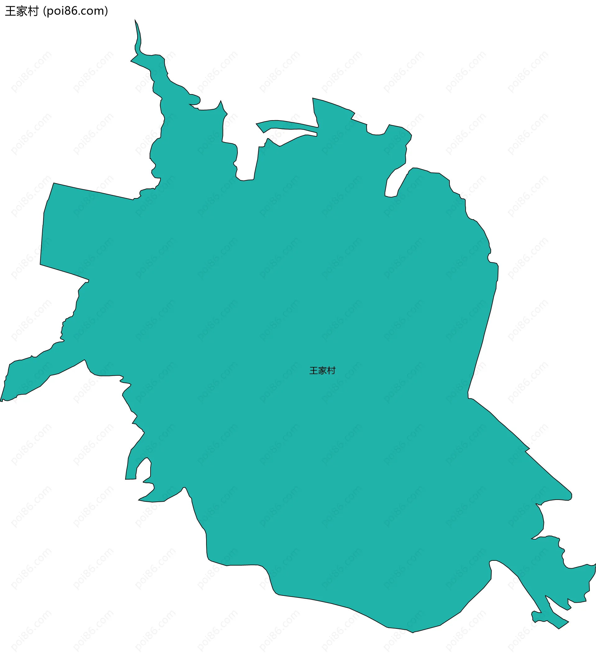 王家村边界地图