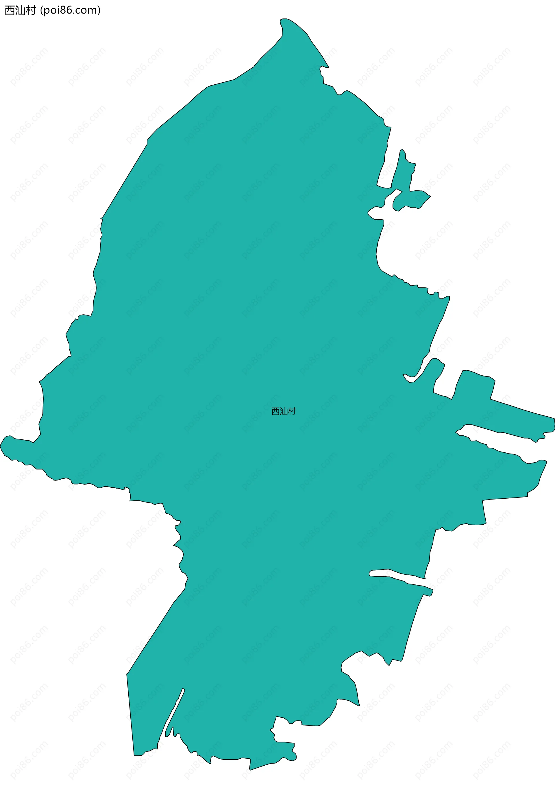 西汕村边界地图