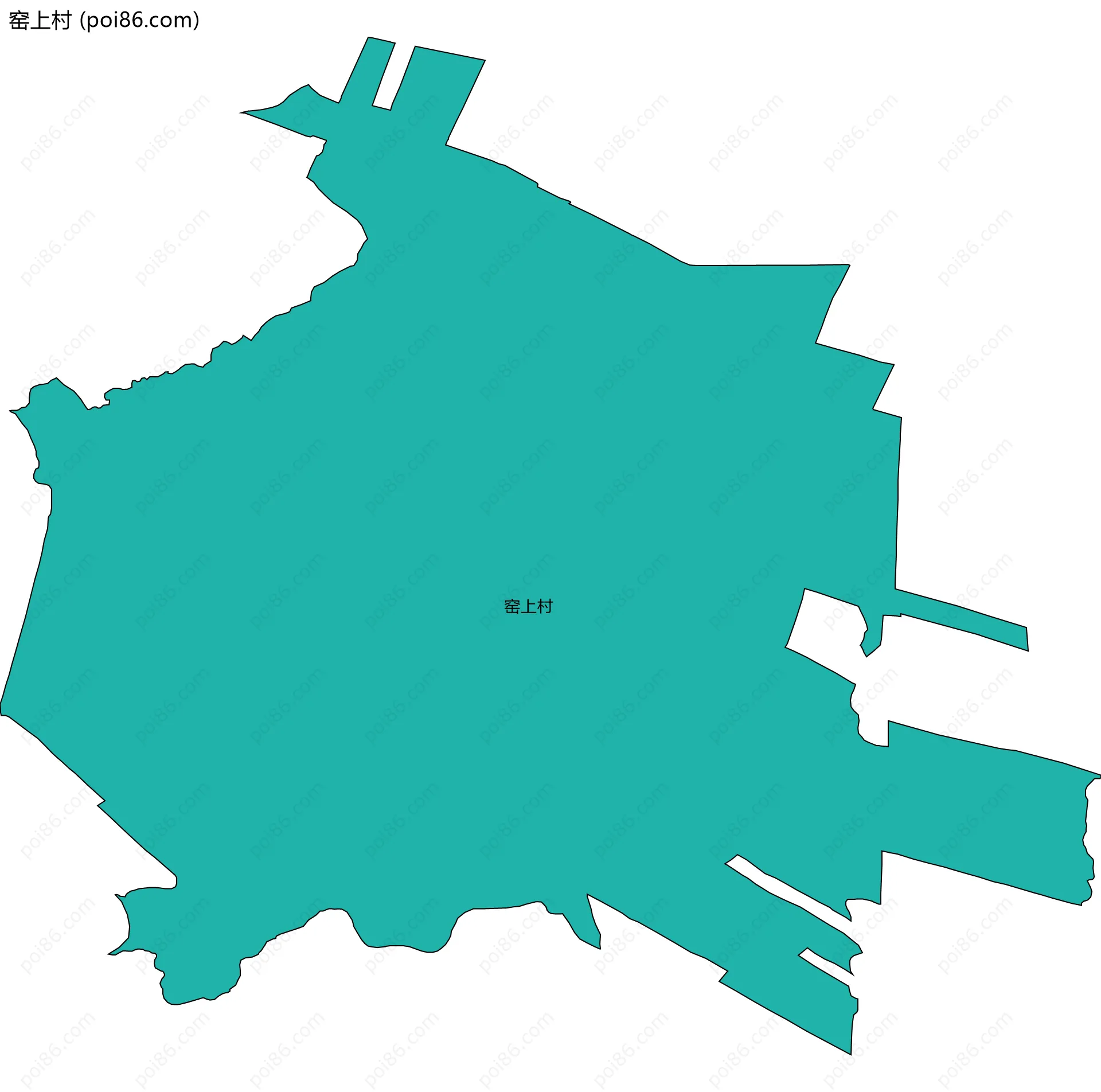 窑上村边界地图