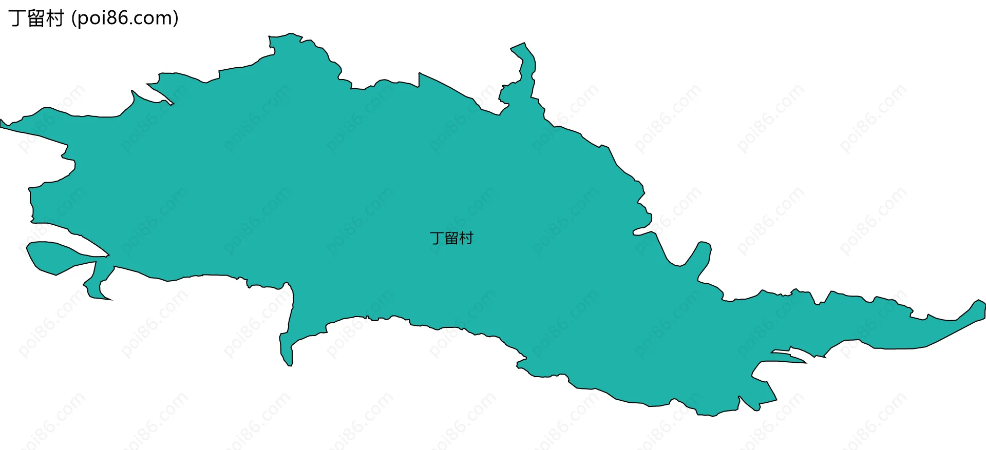 丁留村边界地图