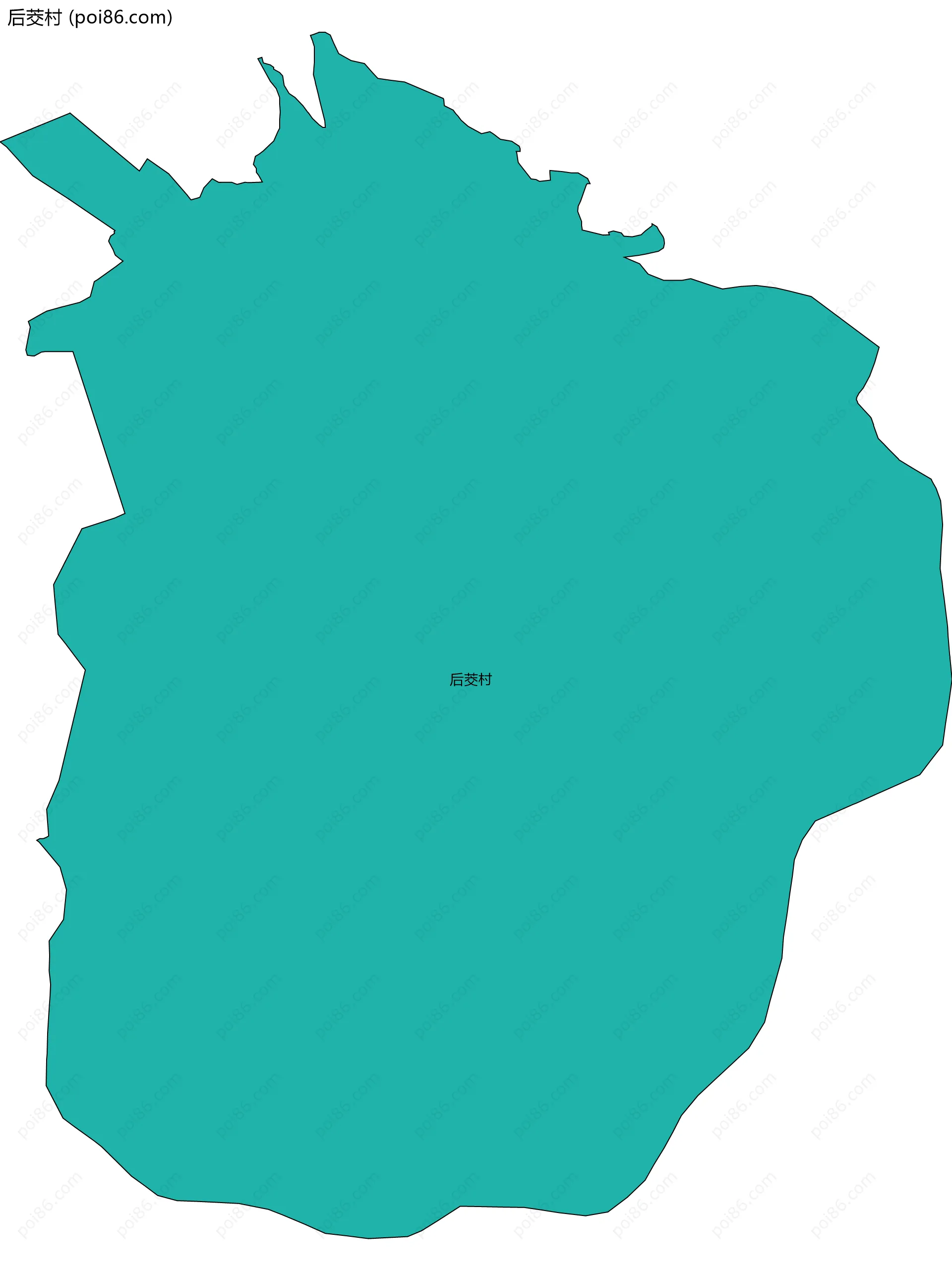 后茭村边界地图