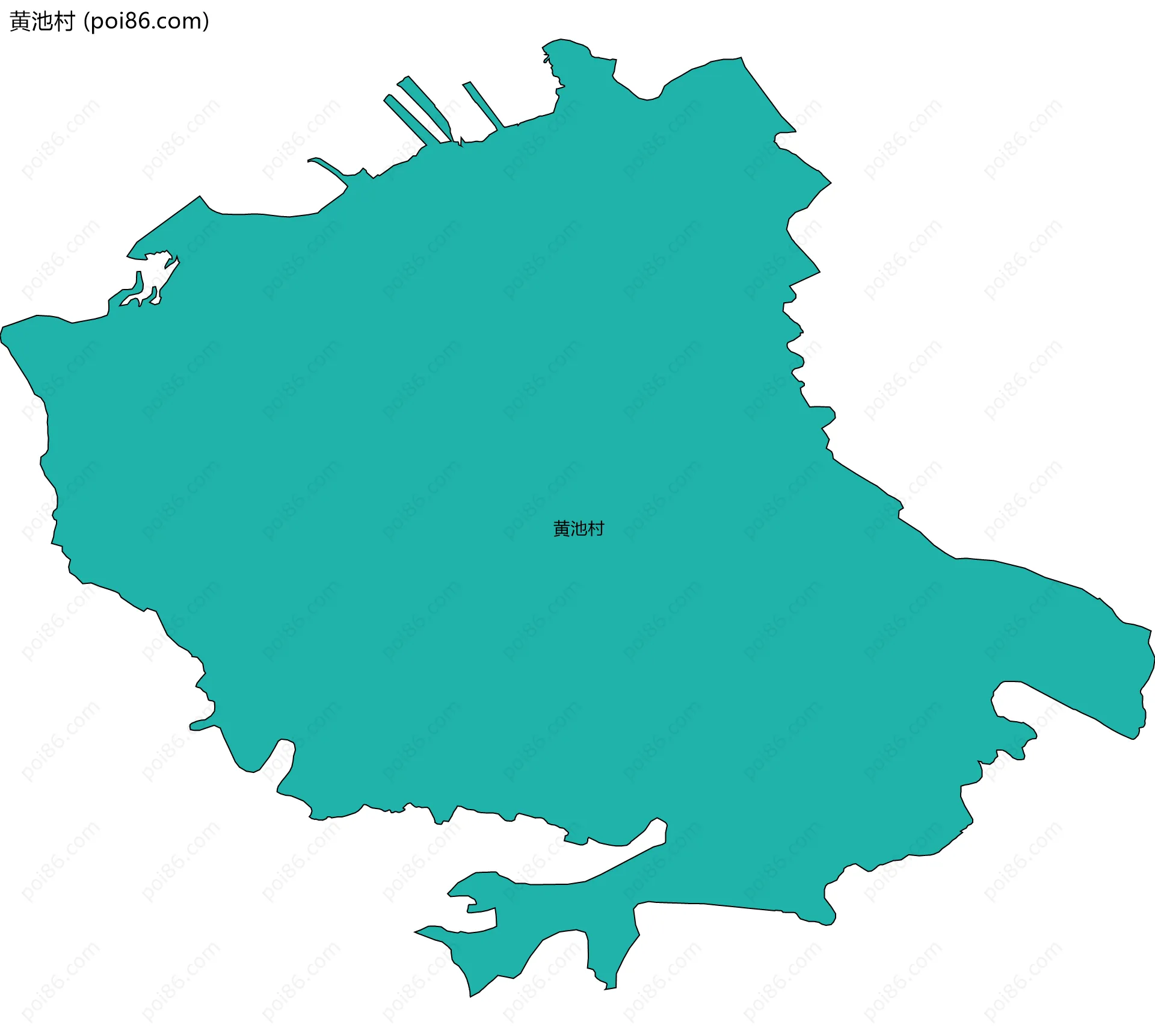 黄池村边界地图