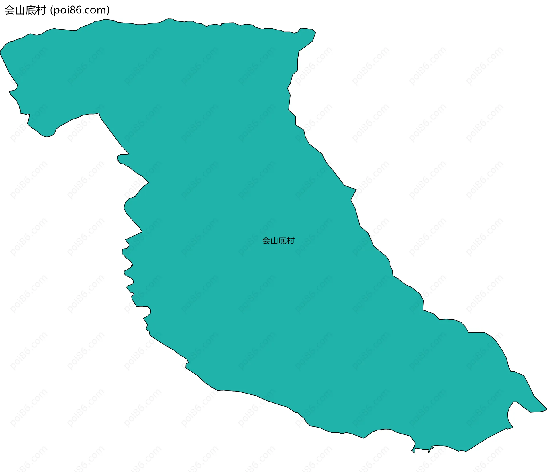 会山底村边界地图