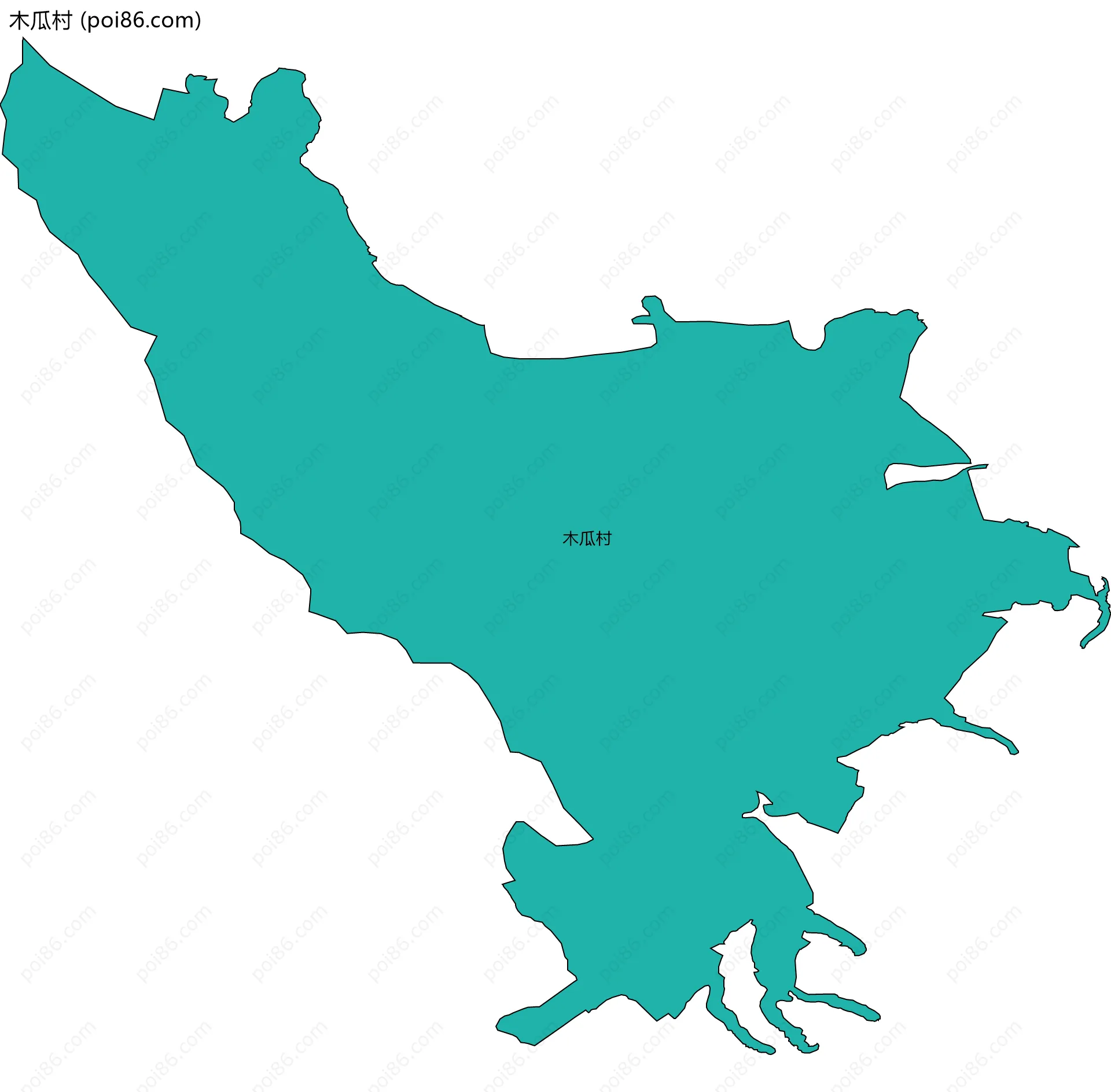 木瓜村边界地图