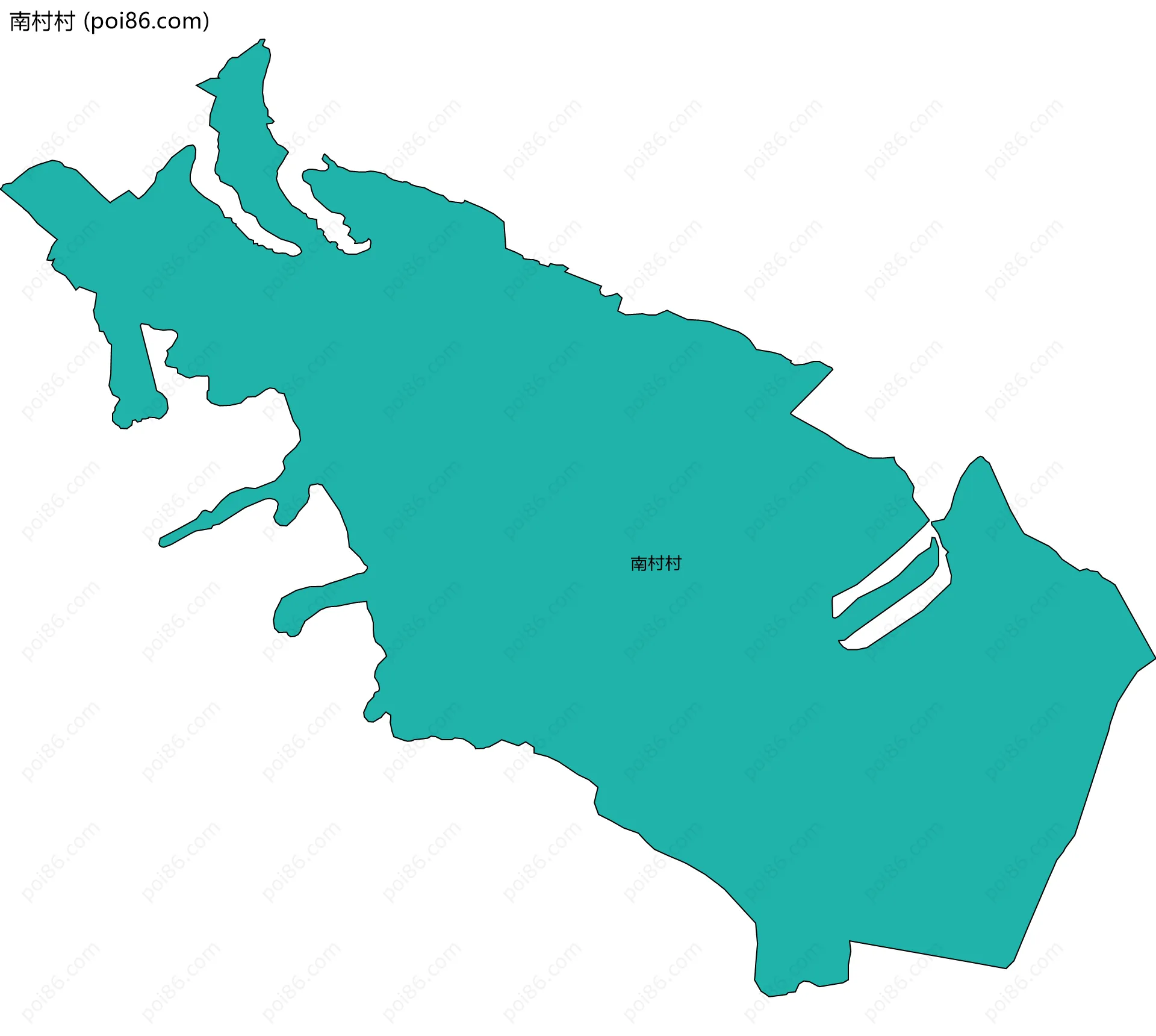 南村村边界地图