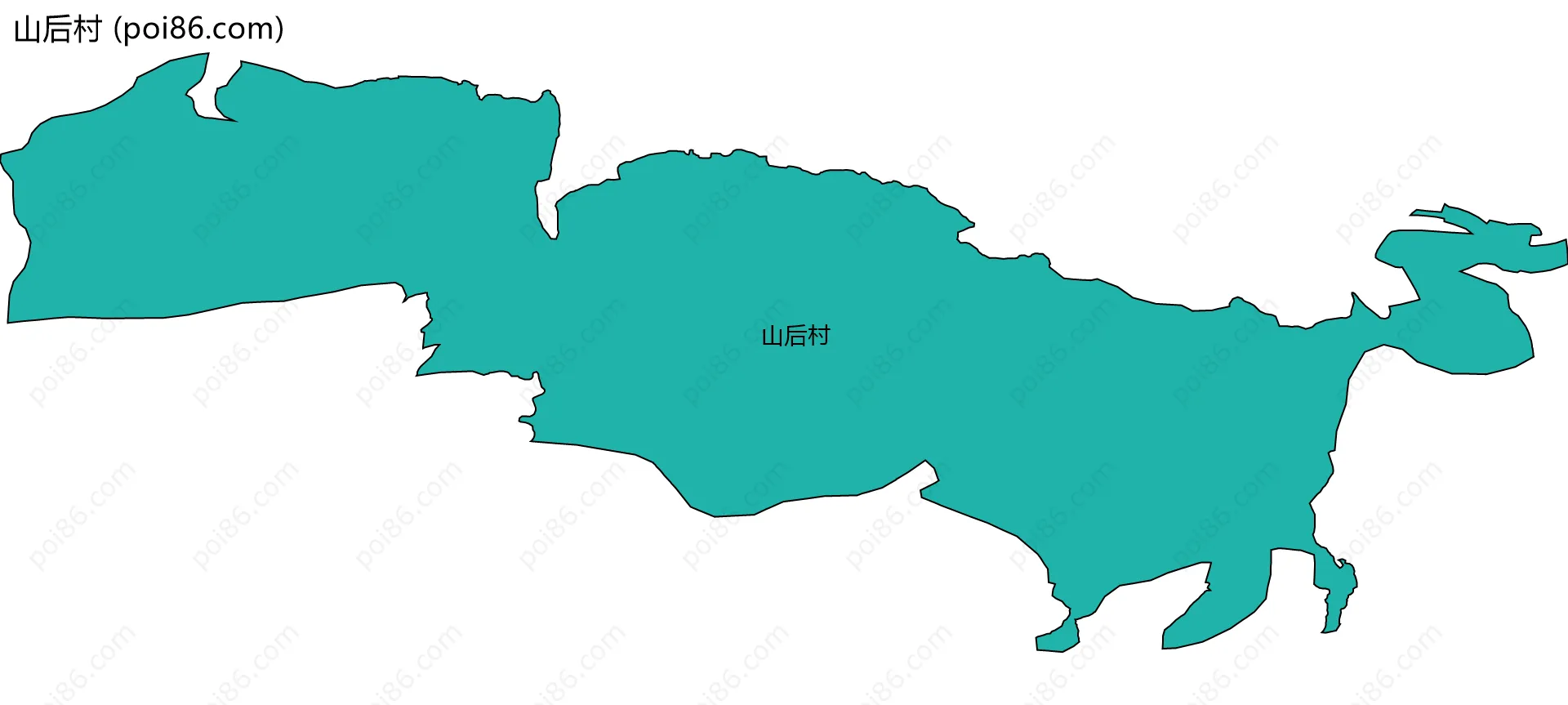 山后村边界地图